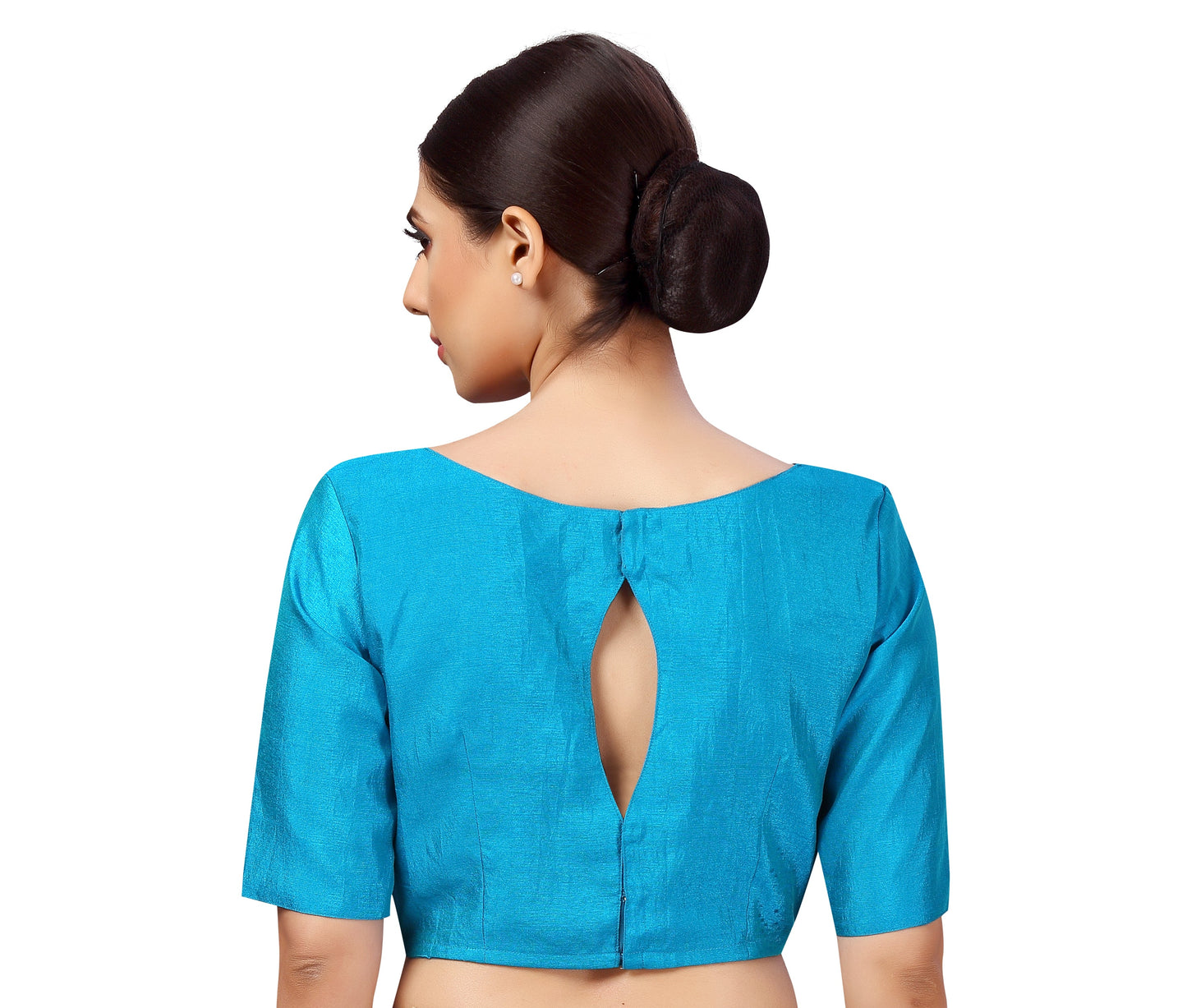 Women's Polyester Plain Coloured Saree Blouse.
