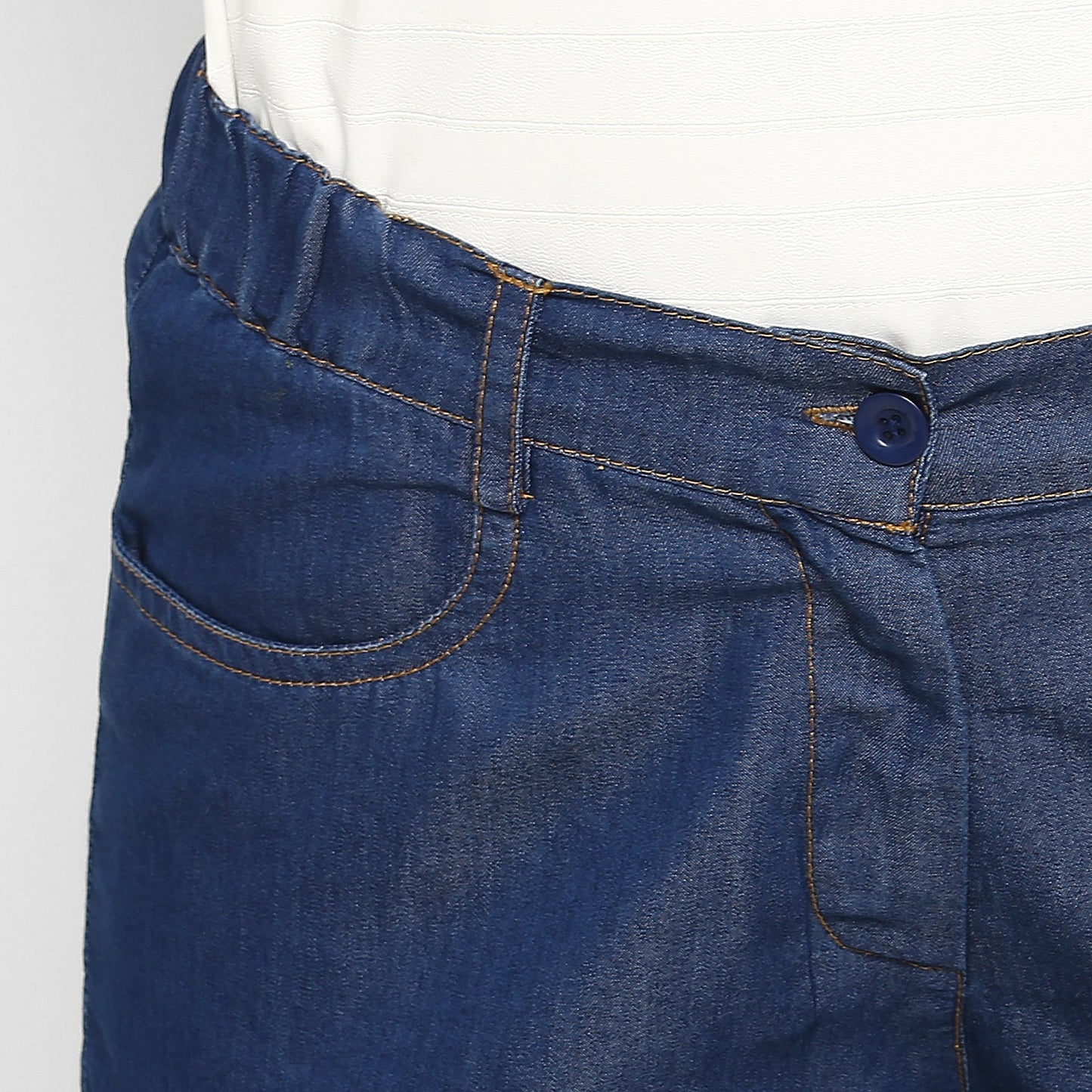 Women's Navy Blue Denim Culotte
