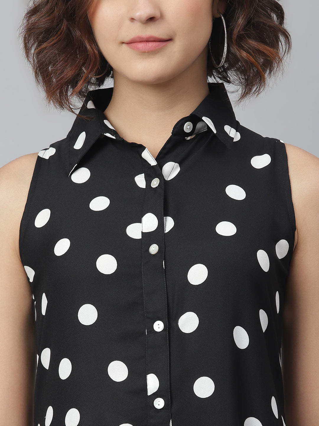 Women's Black & White Polka Maxi