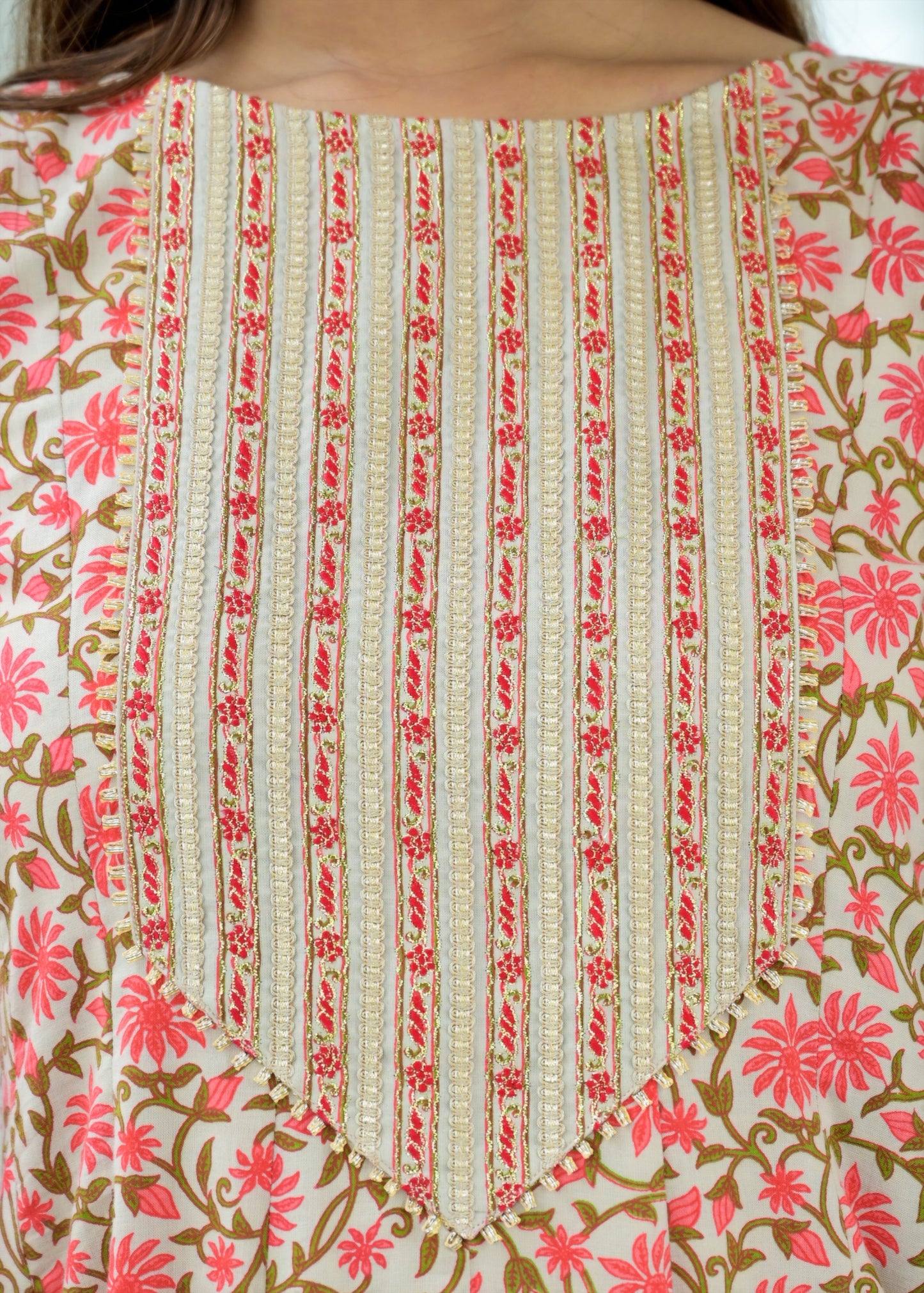 Women's Pink Printed Dupatta Set