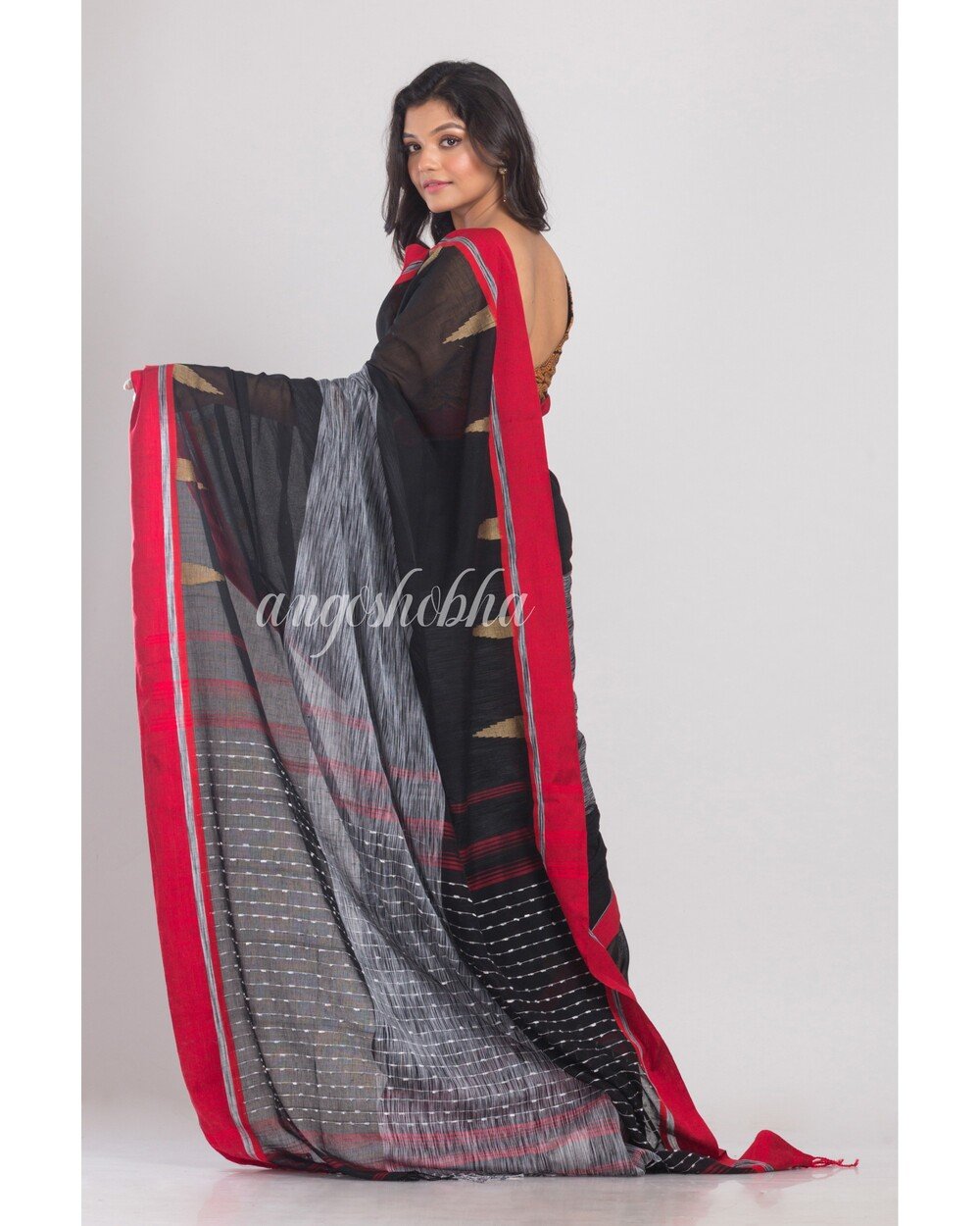 Women's Multicolor Hanloom Cotton Saree