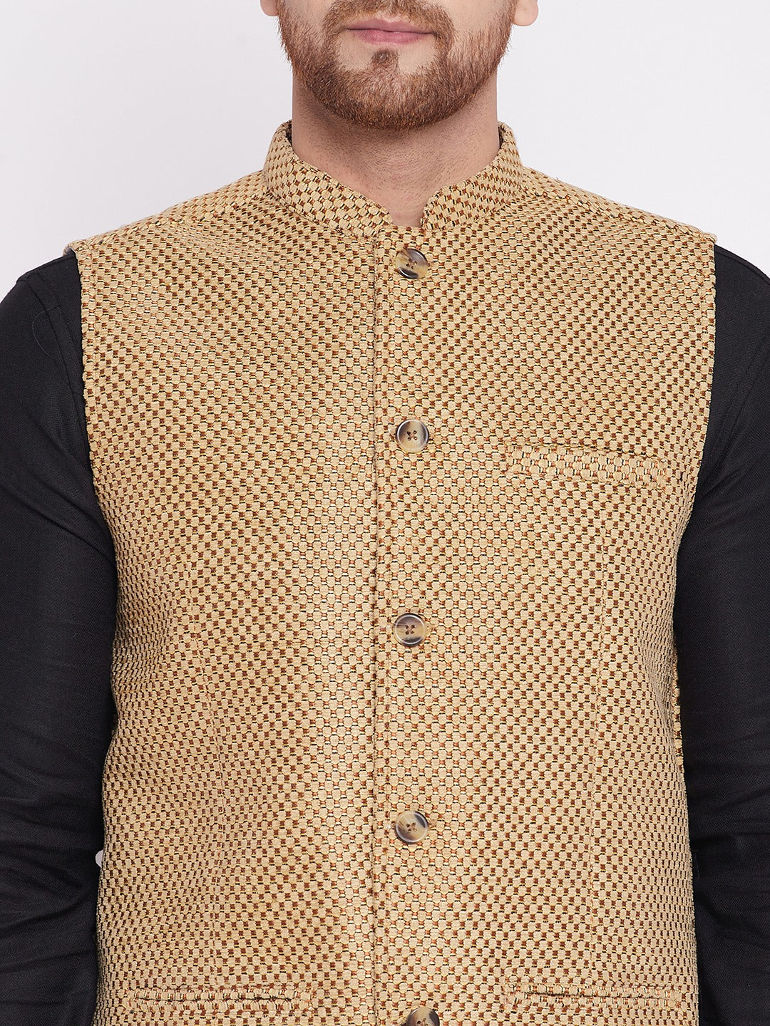 Men's Nehru Jacket with welt pocket