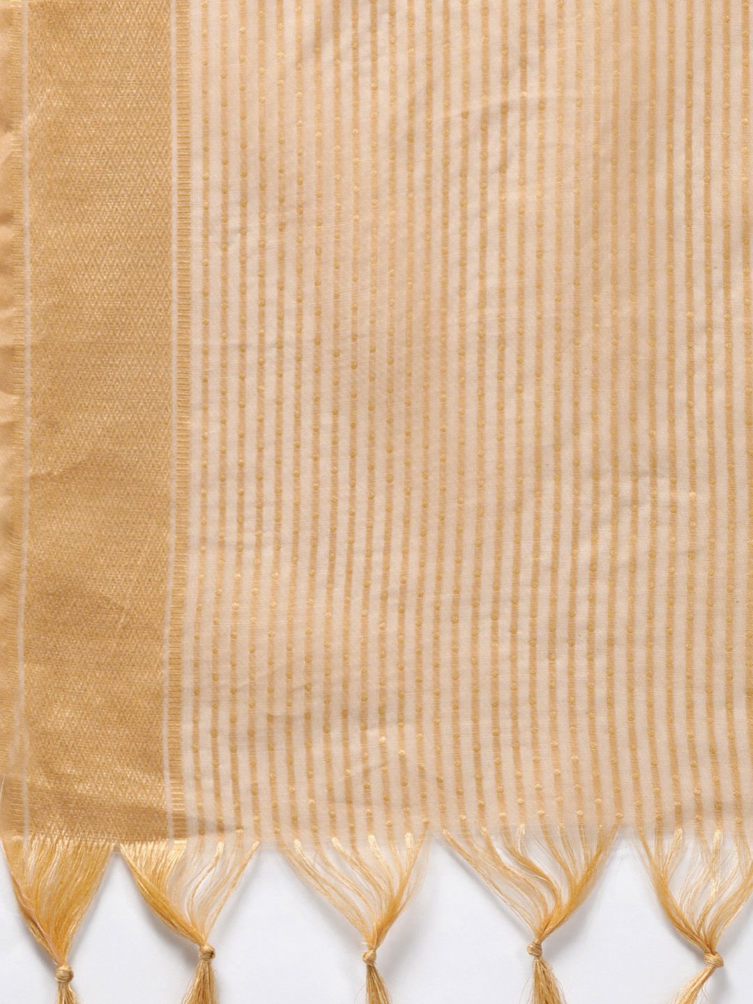 Women's Gold Chanderi Cotton Dobby Dupatta