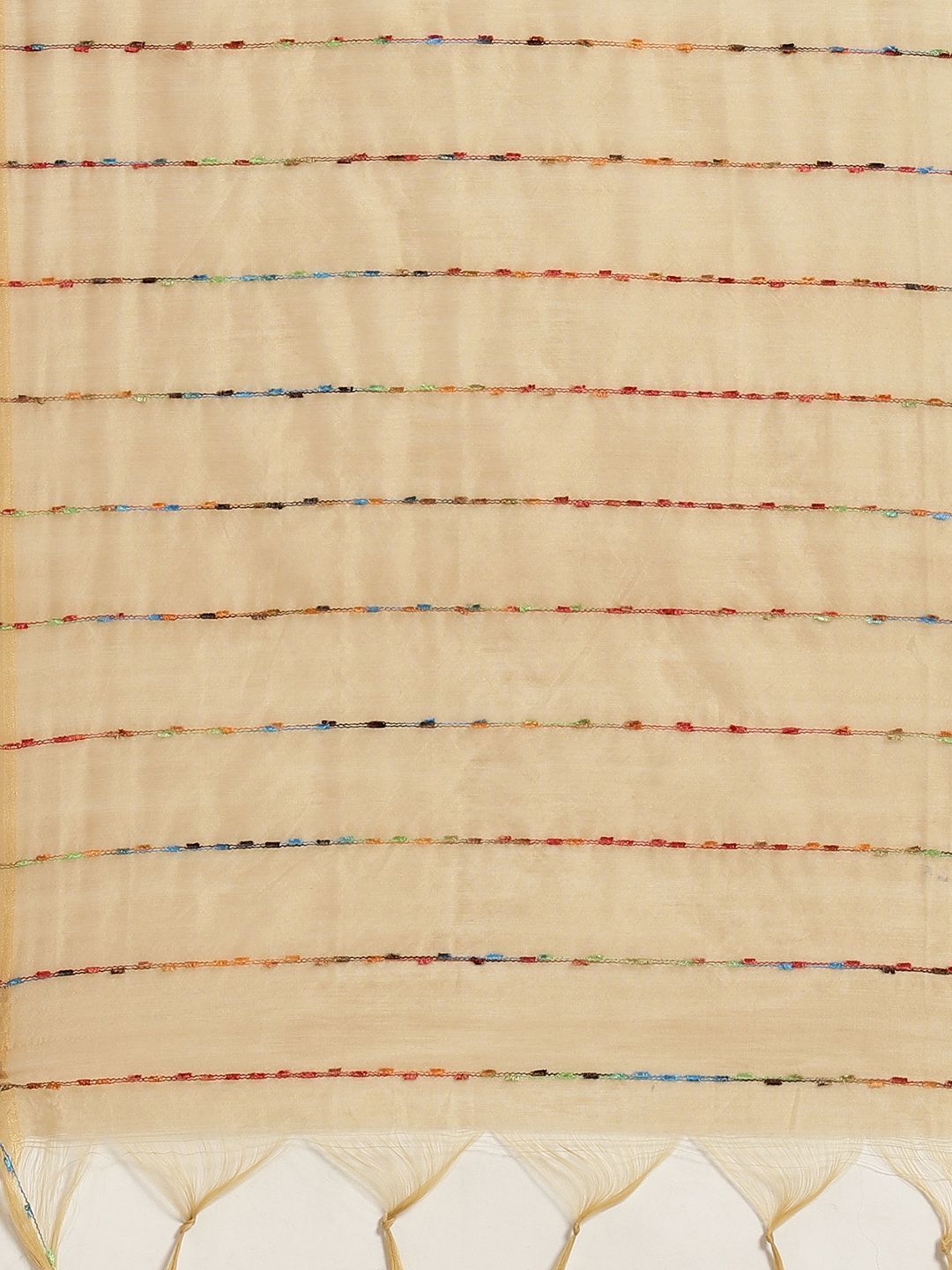 Women's Gold Chanderi Woven Dupatta