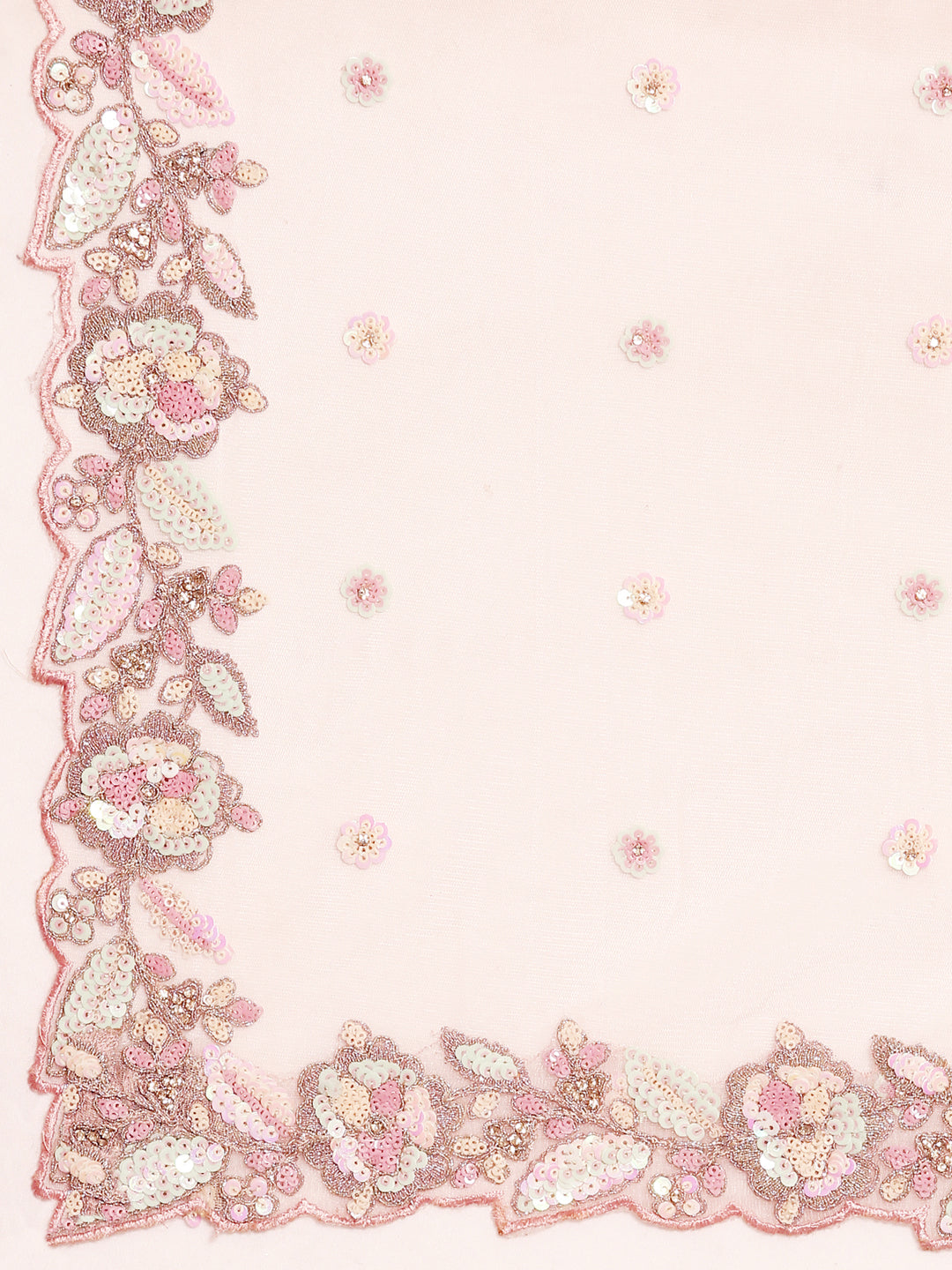 Women 's Pink Net Multi Sequins with heavy Zarkan embroidery Ready to Wear Lehenga choli & Dupatta