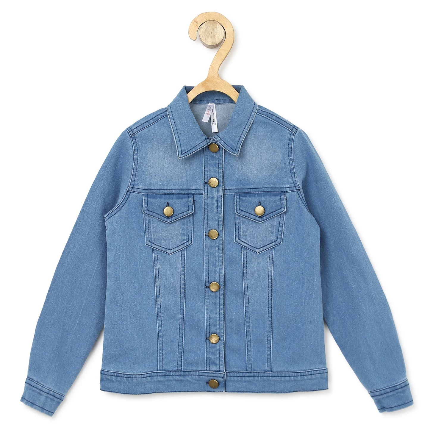 Girl's Washed Blue Denim Jacket - S