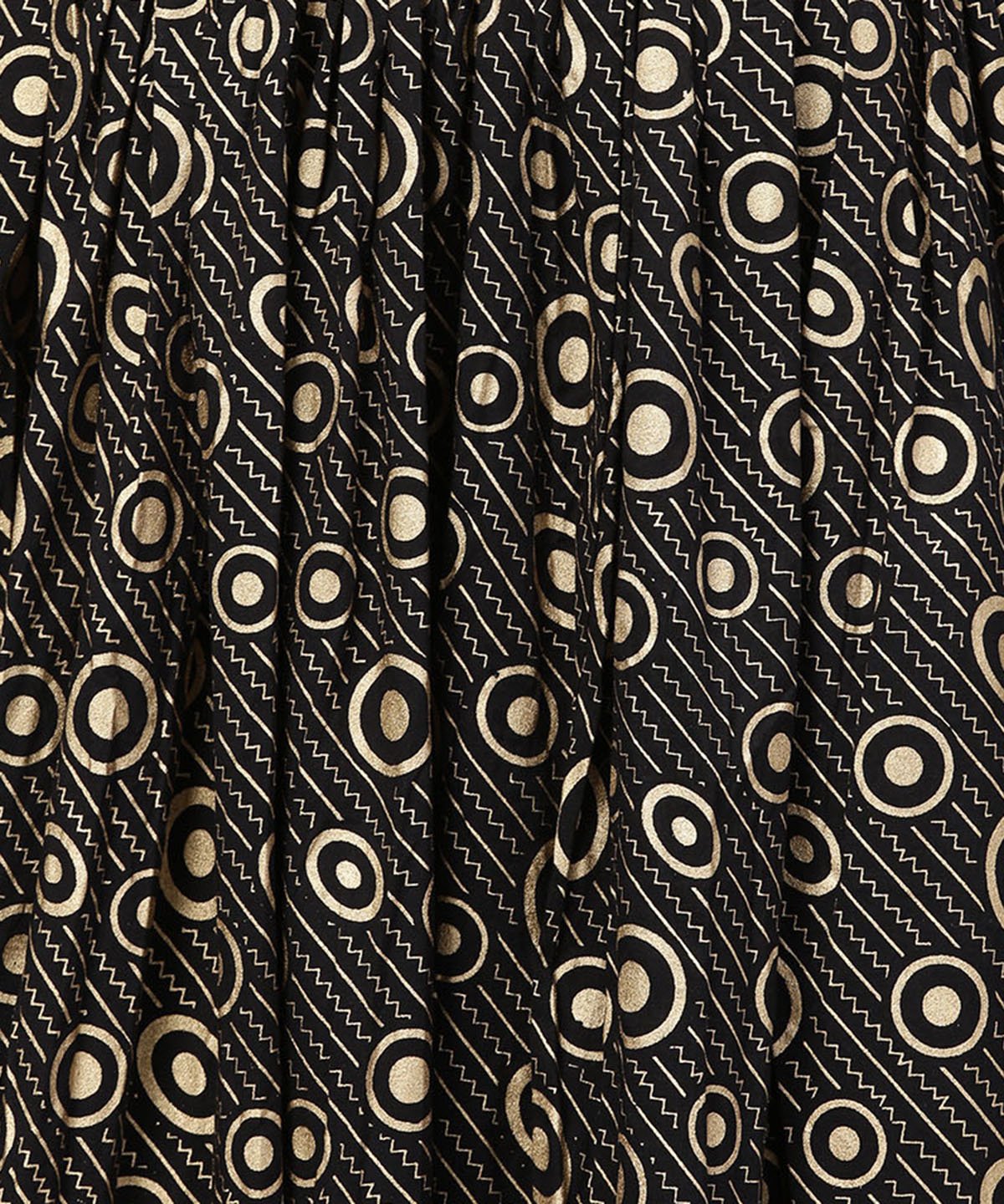 Women's Pink Printed 3/4Th Sleeve Cotton Kurta With Black Printed Skirt