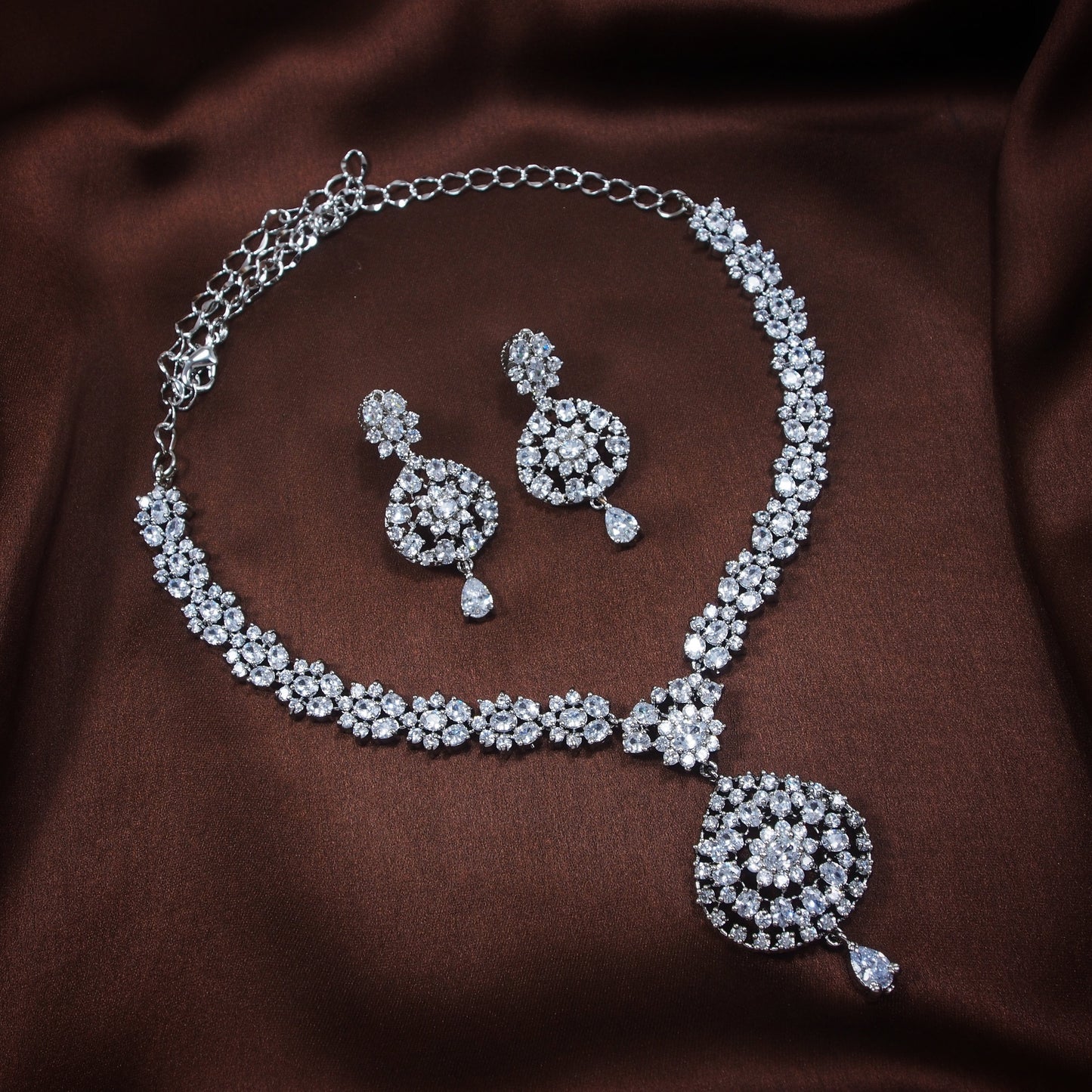 Women's Gia Rhodium Jewellery Set