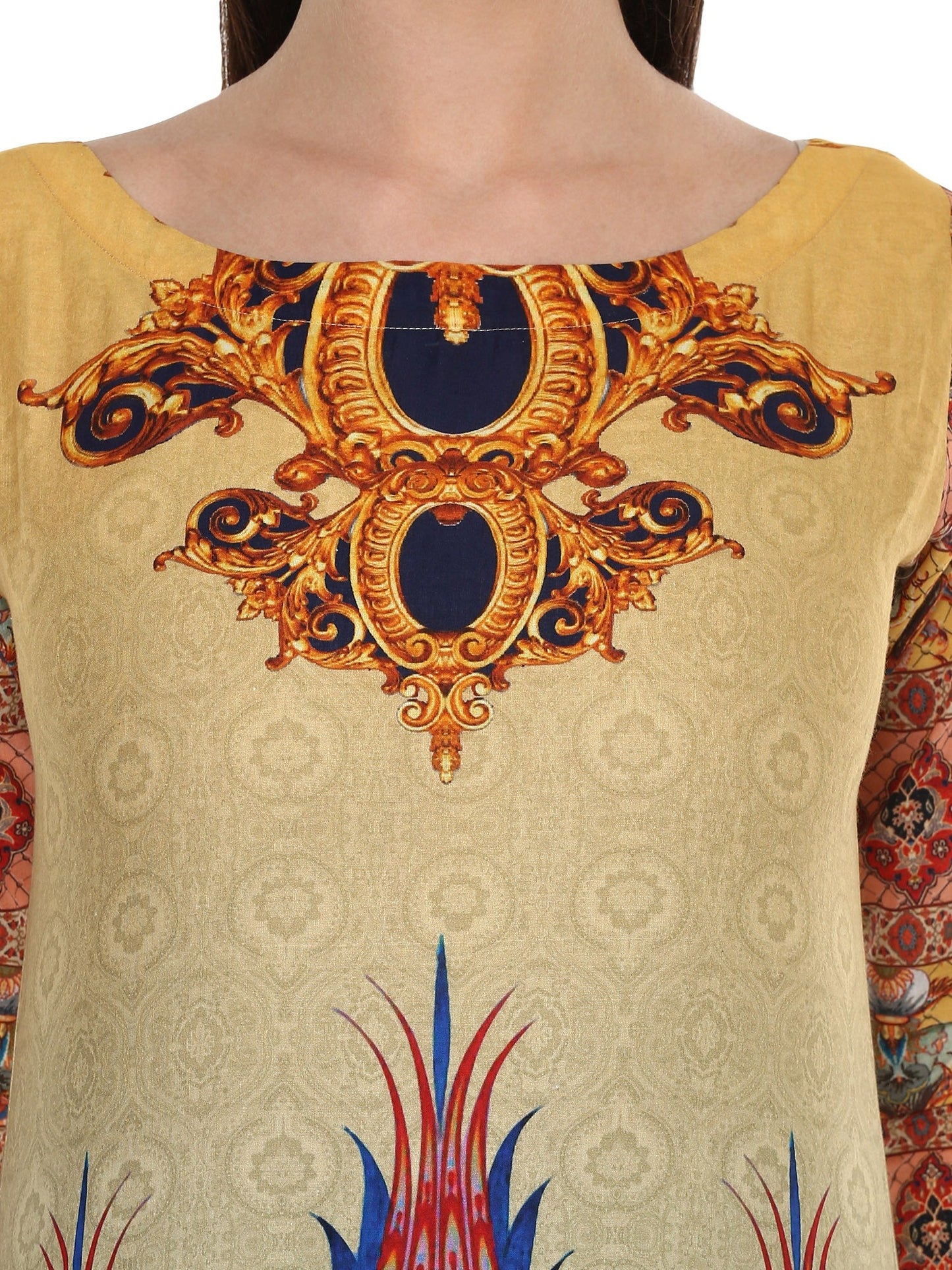 Women's Multicoloured Digital Printed Cotton Only Kurti