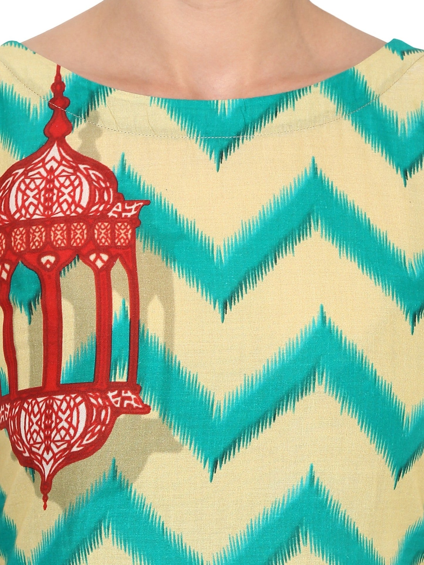 Women's Moroccon Lantern Cotton Printed Only Kurti