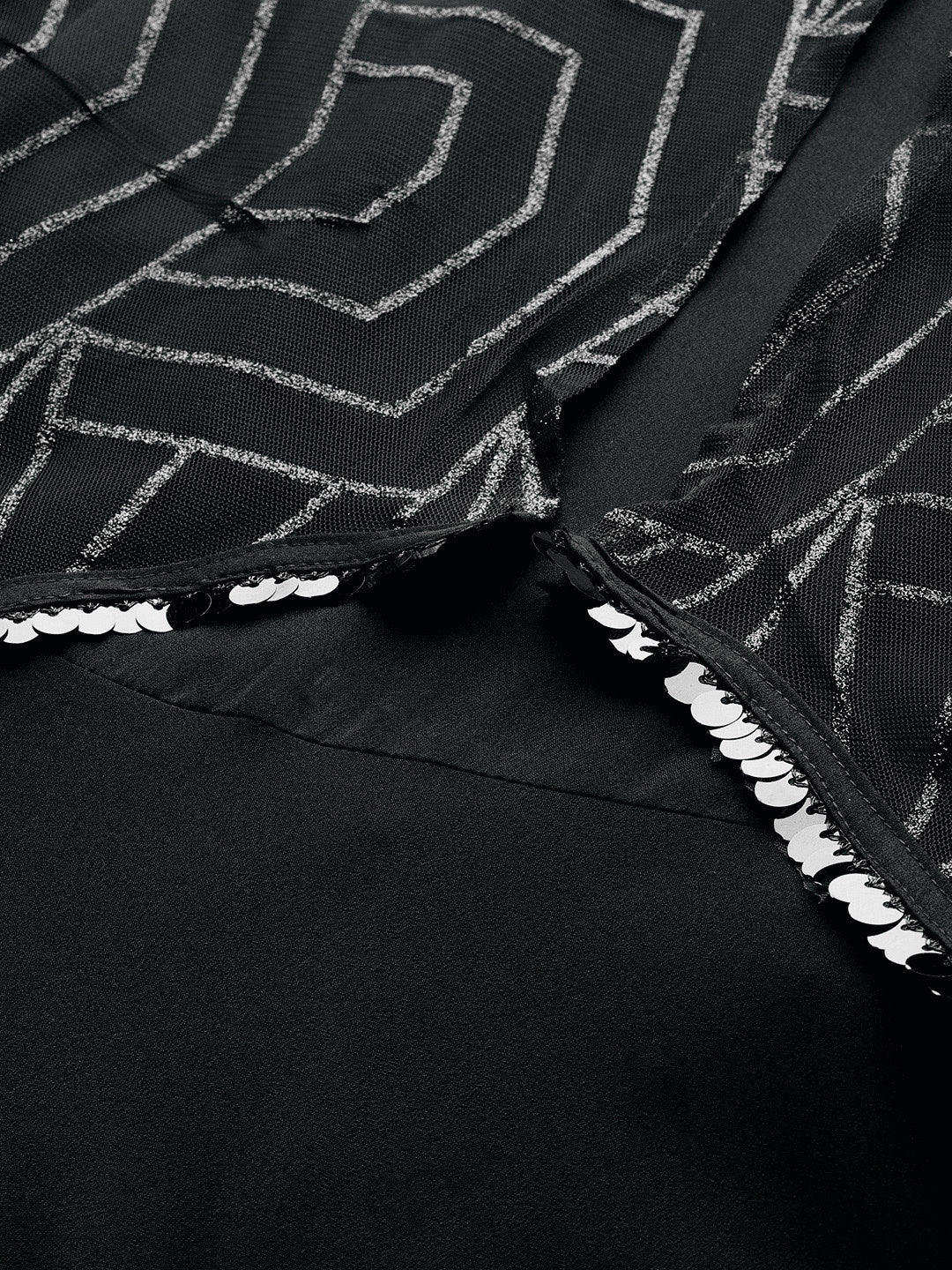 Women's Black Crepe Maxi Dres