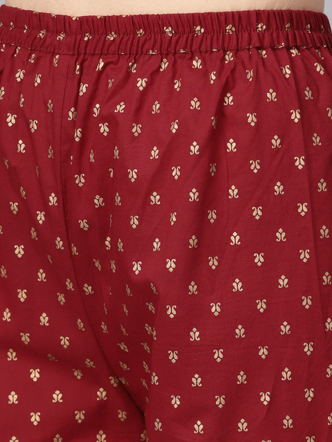 Women's Maroon Straight Kurta Sets