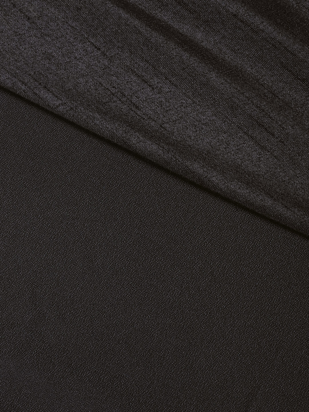 Women's Black Plain A-Line Only Kurta