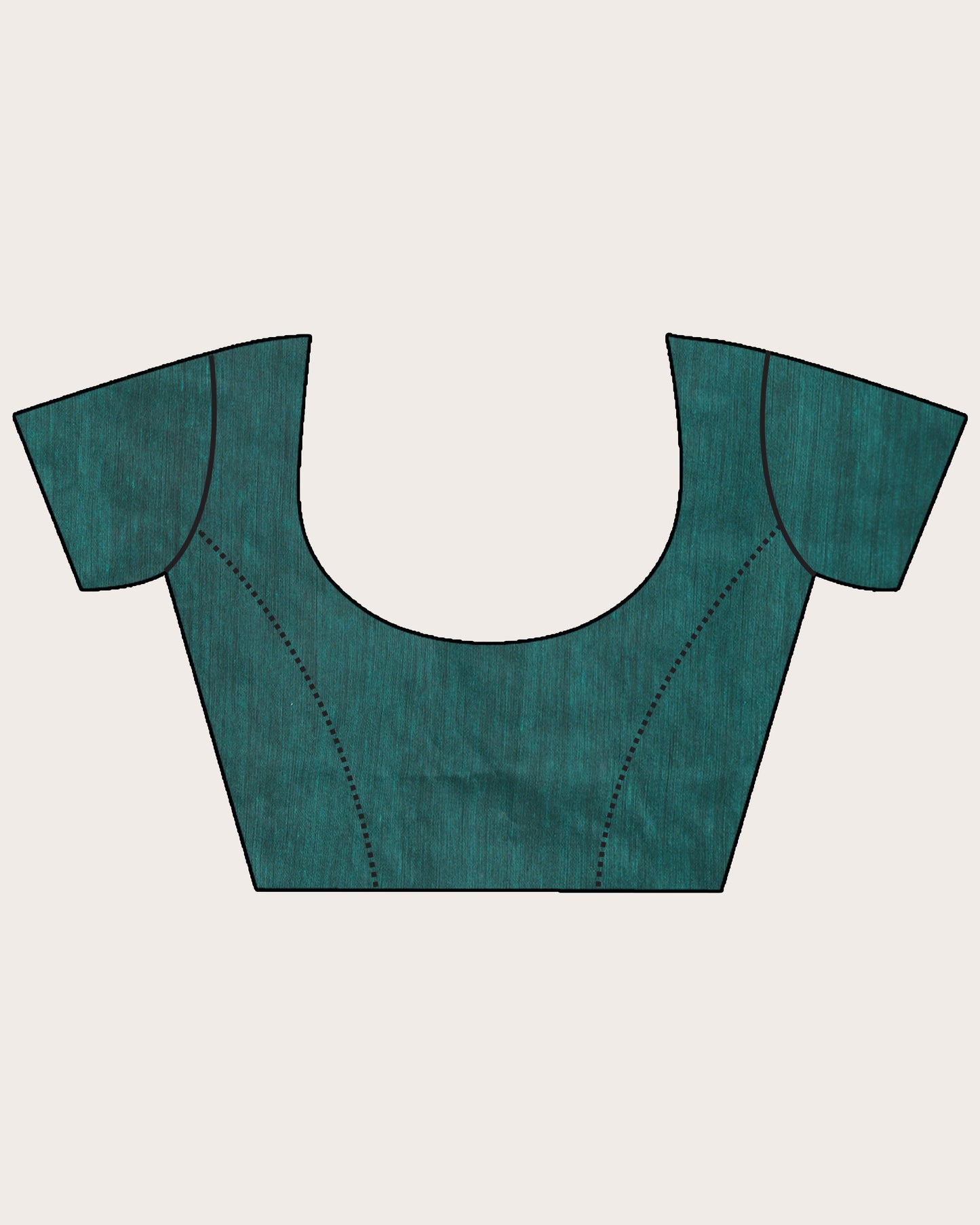 Women's Teal Cotton Blend Handloom Jamdani Saree