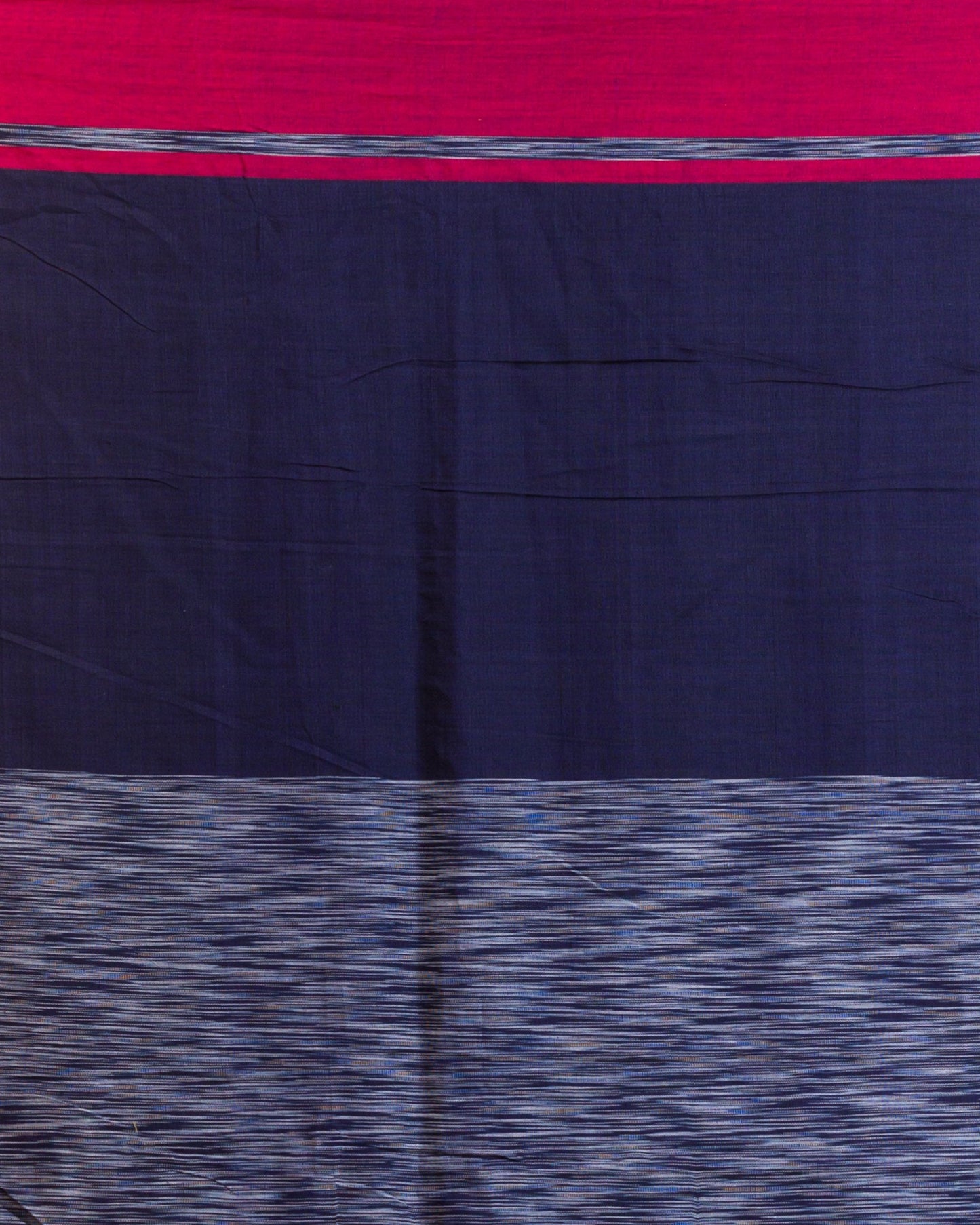 Women's Navy Blue cotton jamdani saree