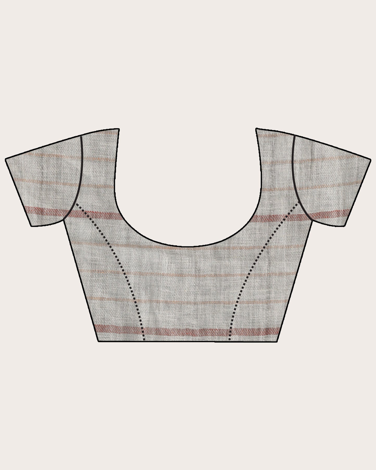 Women's Silver Grey Traditional Handloom Check Linen Saree