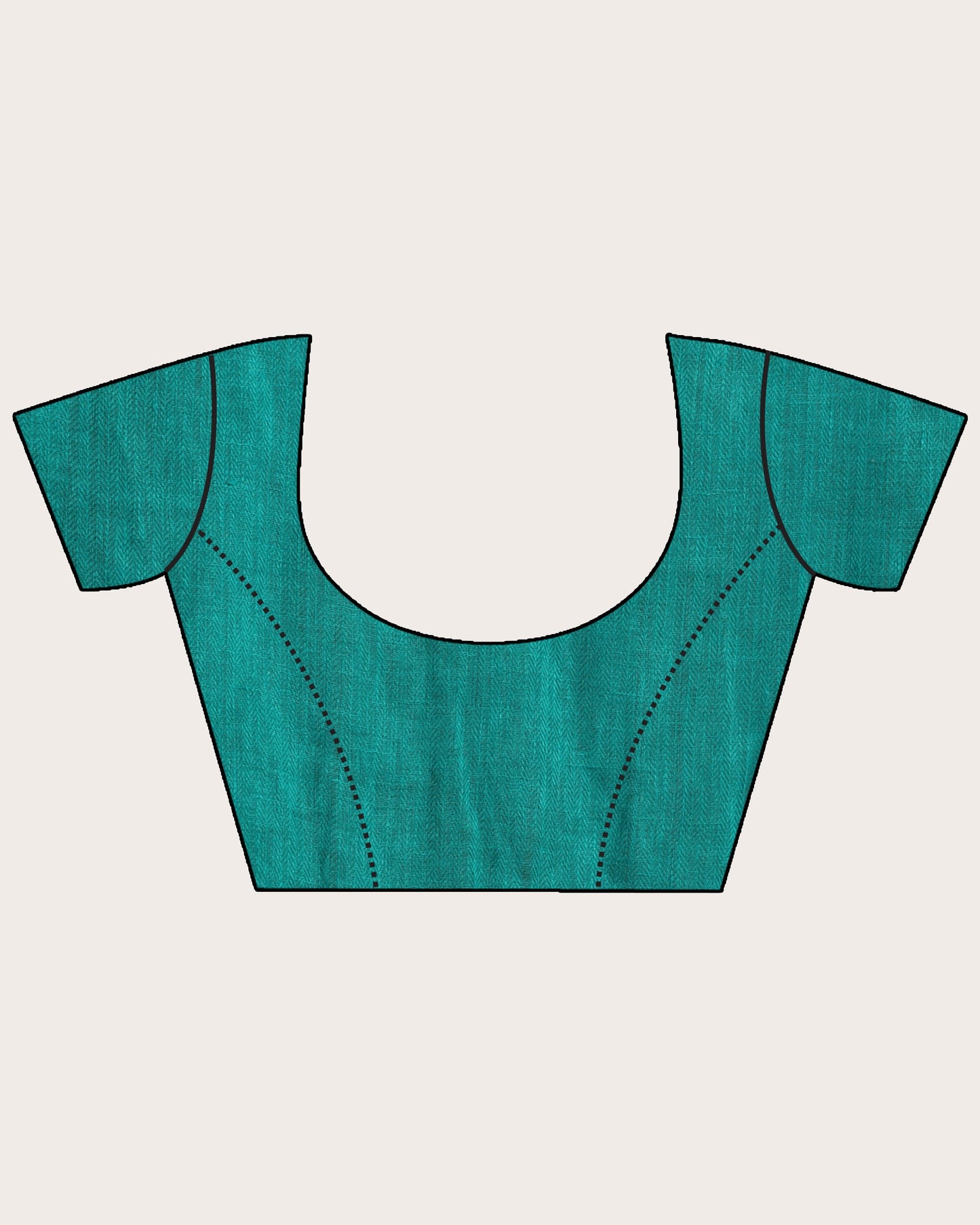 Women's Turquoise Traditional Handloom Linen Saree