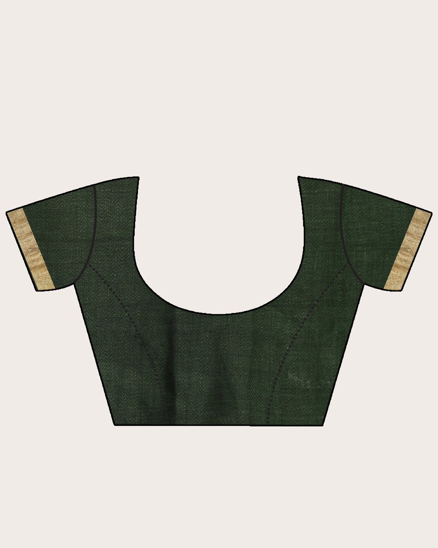Women's Dark Greentraditional Handloom Linen Saree