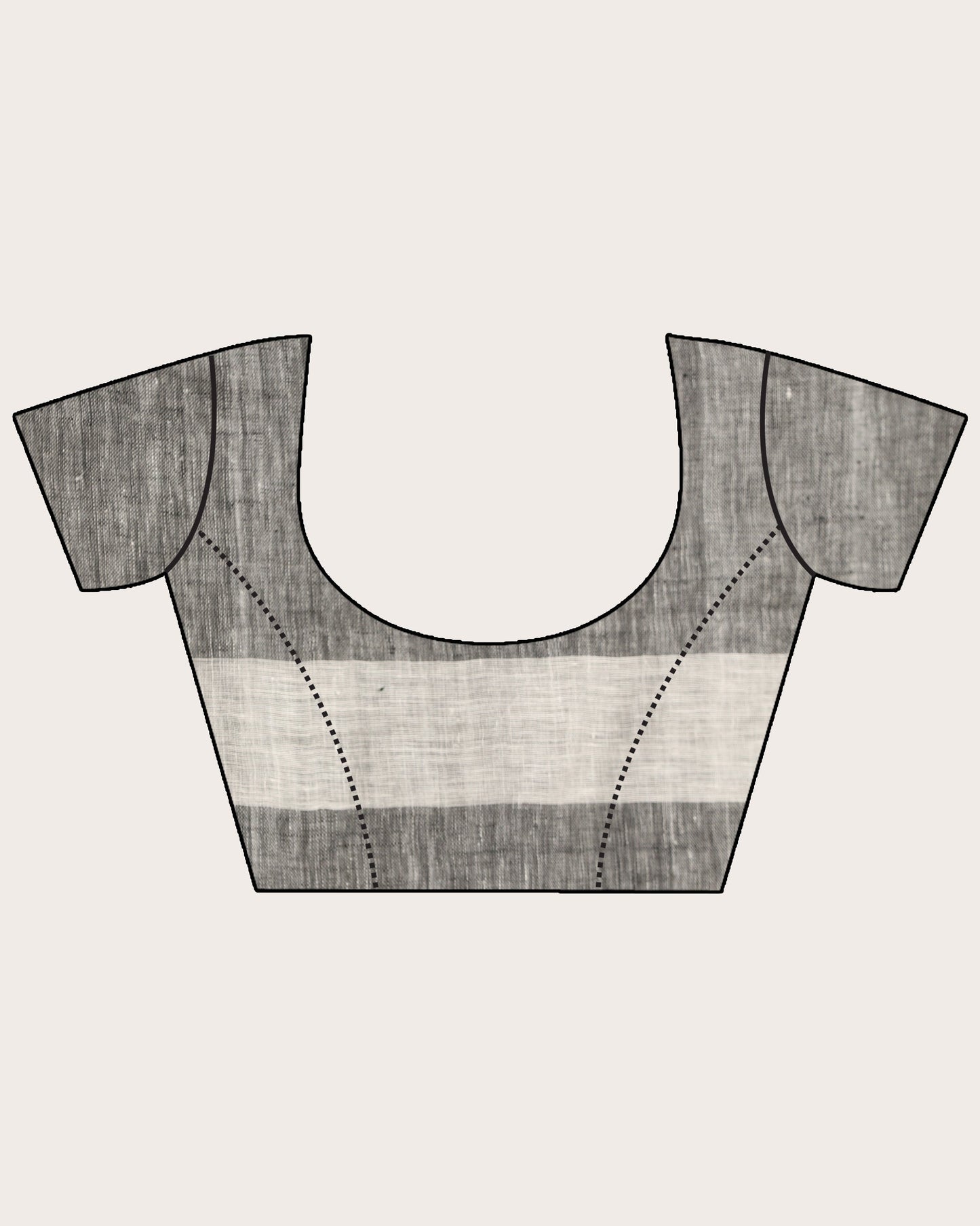Women's Black Grey Traditional Handloom Linen Saree