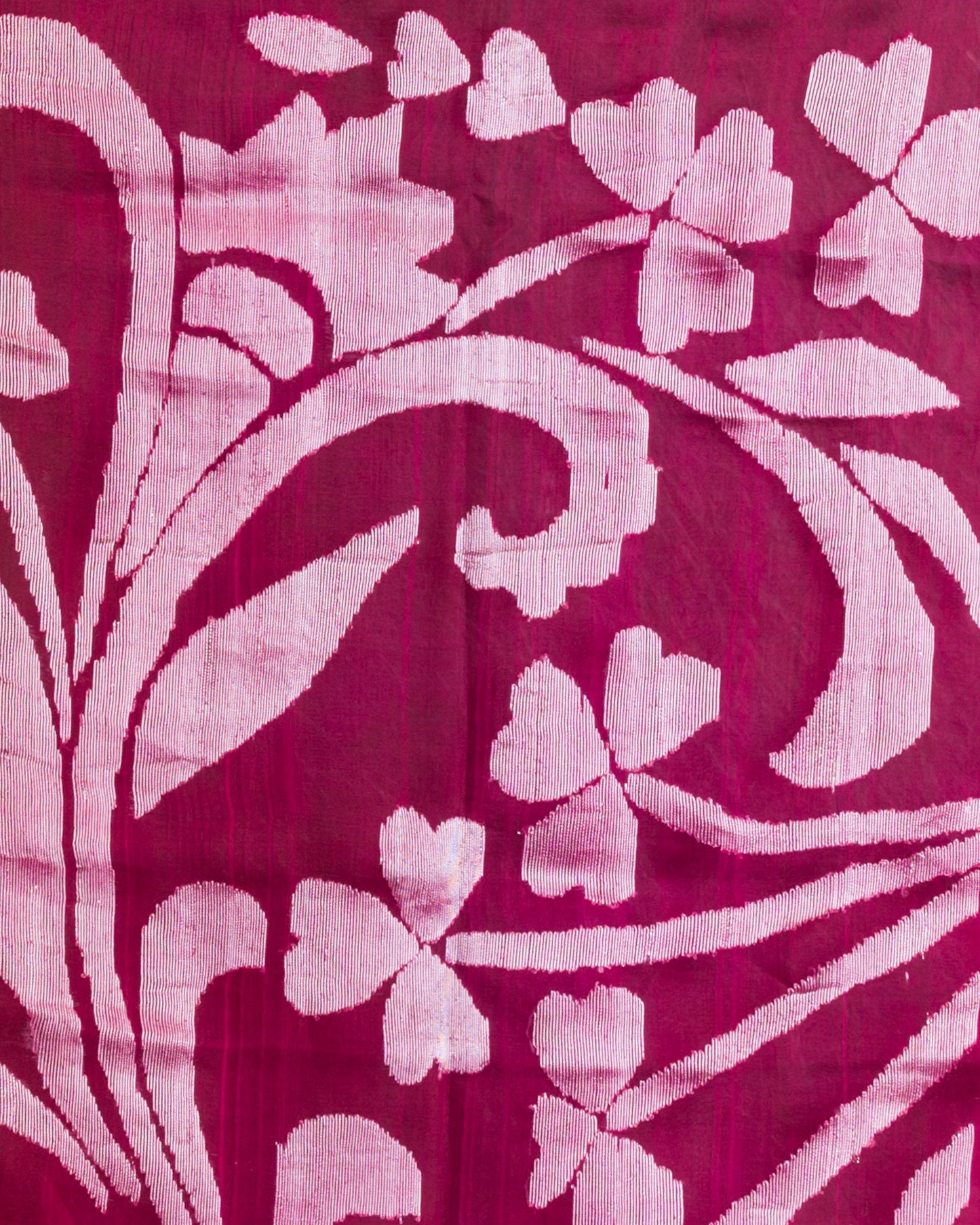 Women's Pink matka silk jamdani saree