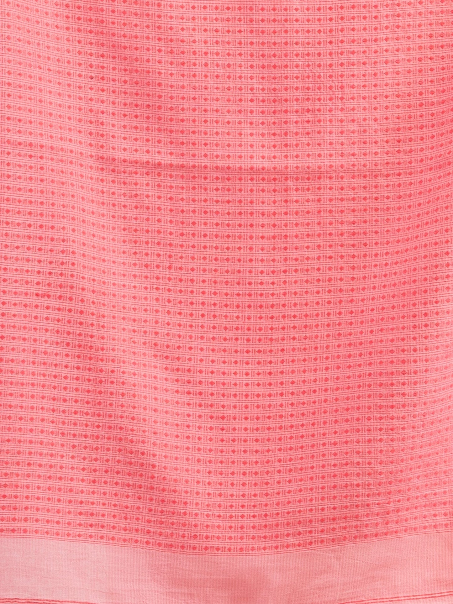 Women's Quartz Pink resham cotton kota check all over Buti jacquqrd Pallu handwoven saree