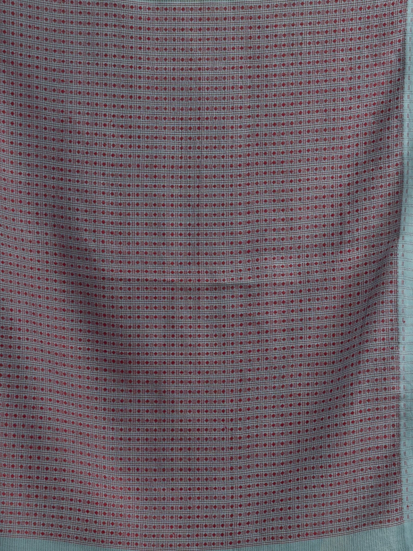 Women's Goofy Grey resham cotton kota check all over Buti jacquqrd Pallu handwoven saree