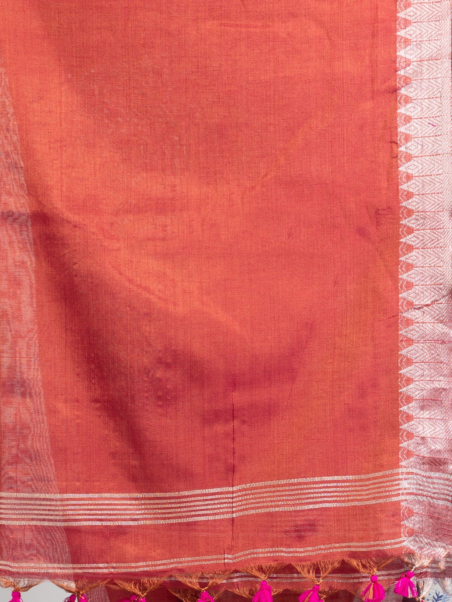 Women's Rani Zari Cotton Tissue Jacquard Border handloom Saree
