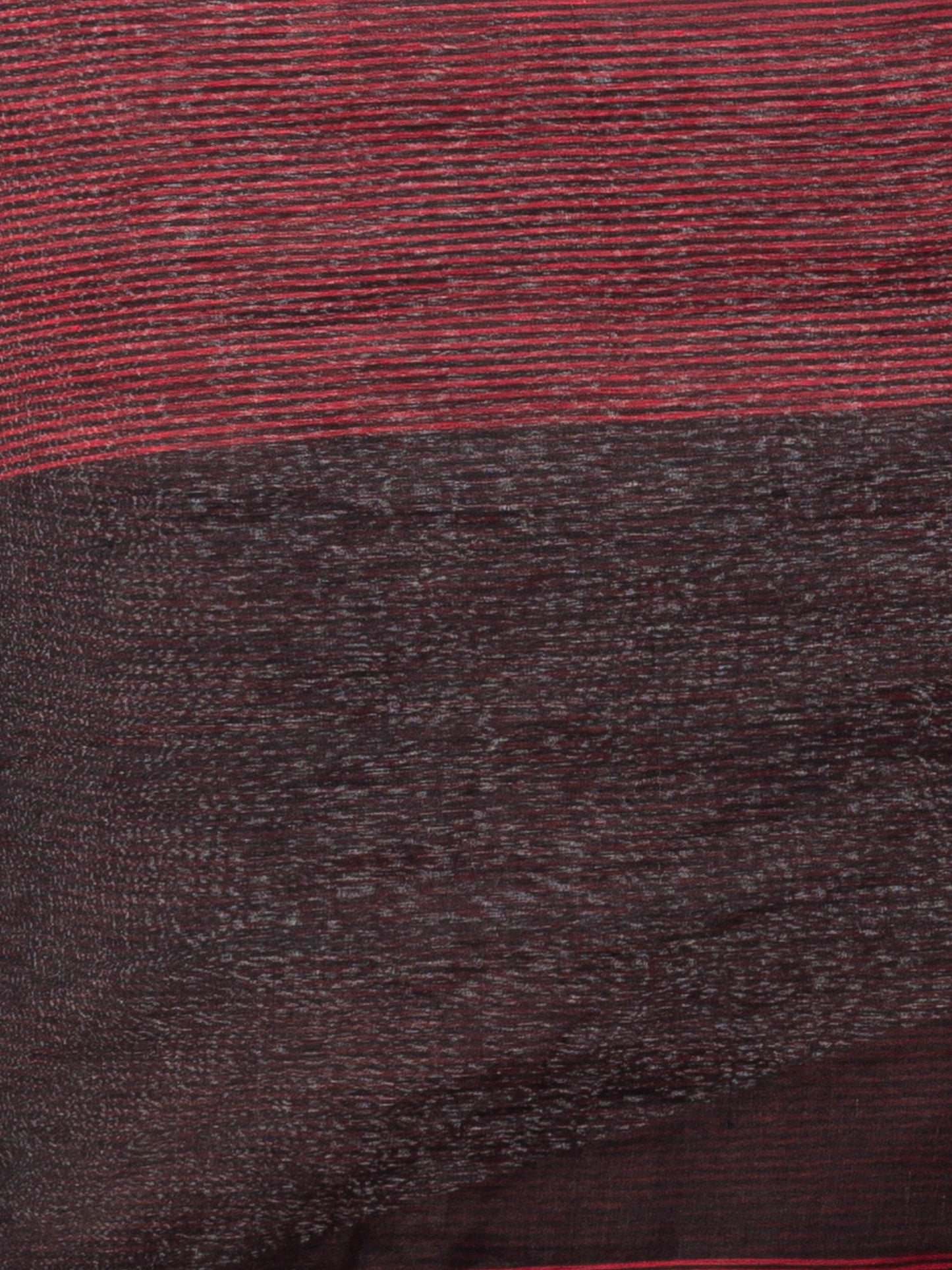Women's black all body type check with black pallu handwoven tissue linen saree