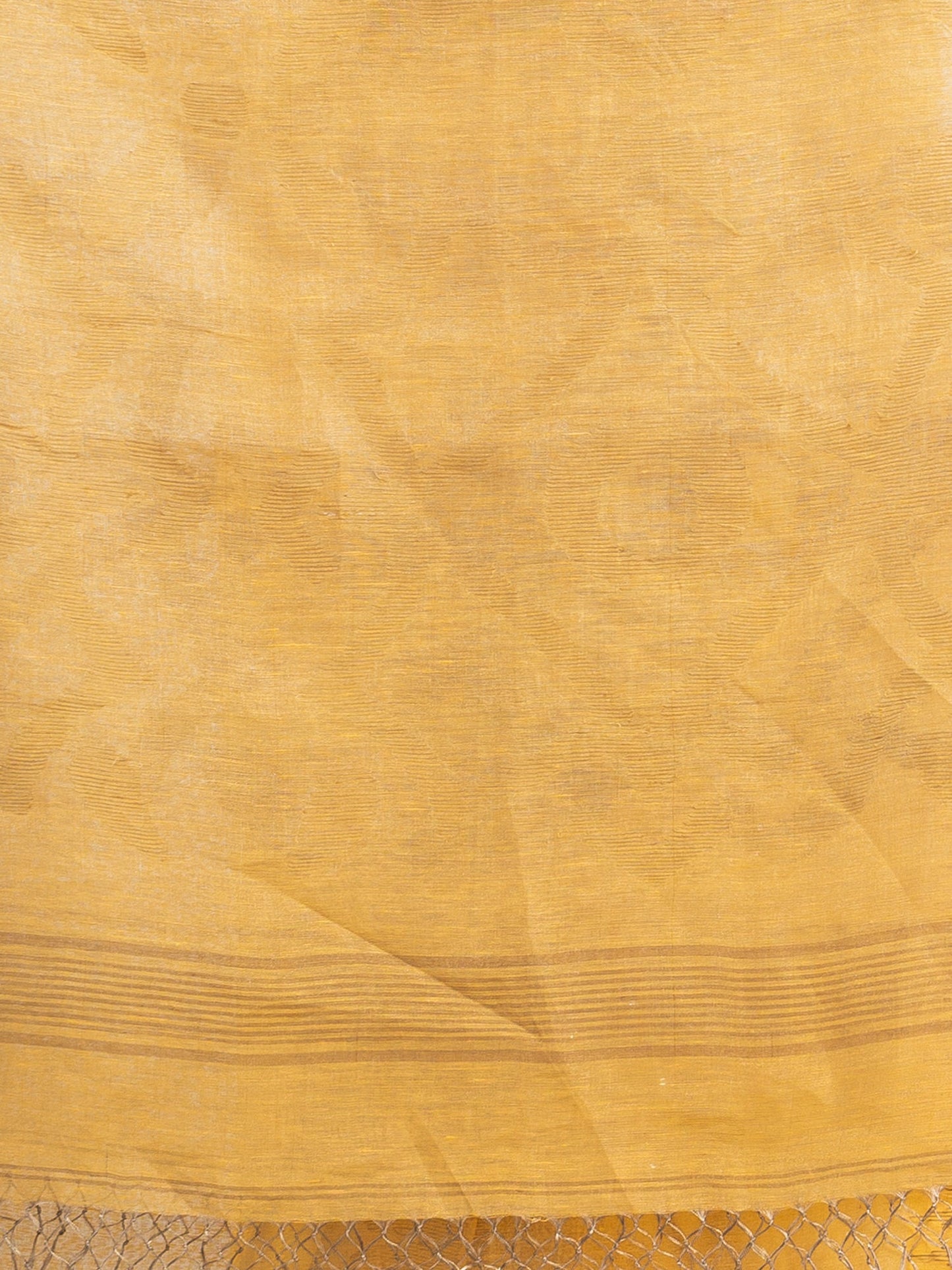 Women's muga linen tissue pallu jamdani temple border handwoven saree