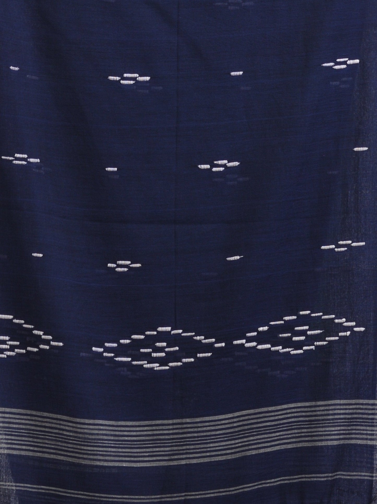 Women's Navy bule body buti Handloom Molmol Cotton Jamdani Saree