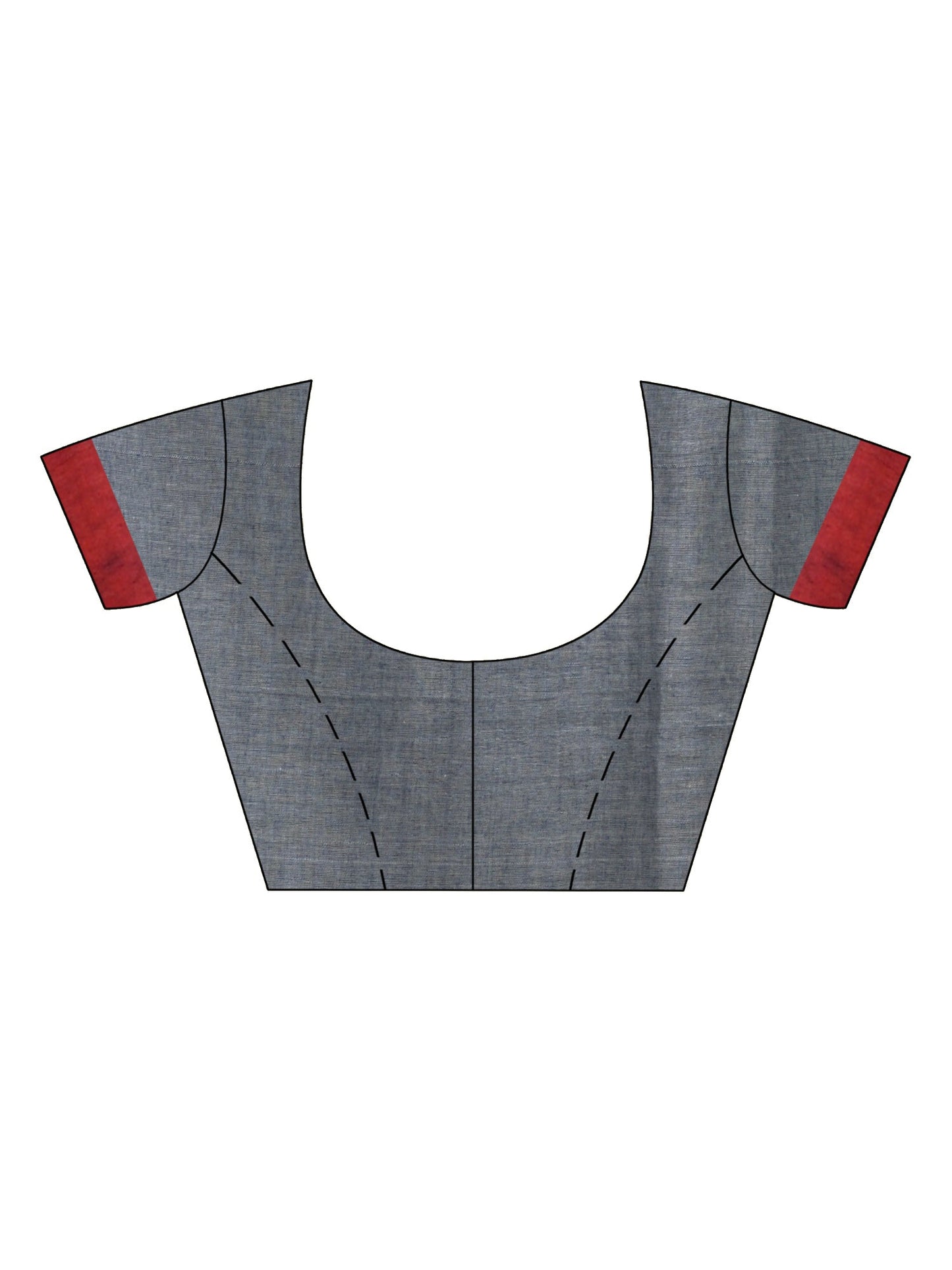 Women's Grey cotton with maroon border handwoven jamdani saree