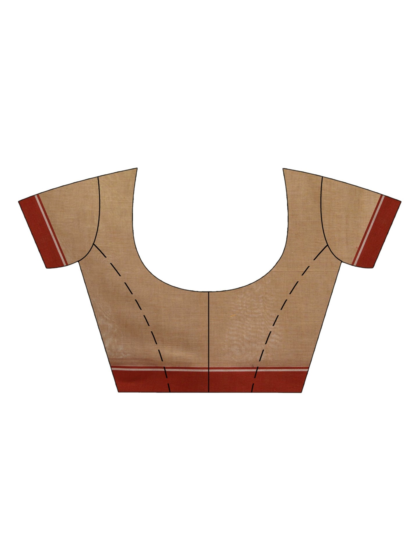 Women's Muga cotton with red border handwoven jamdani saree