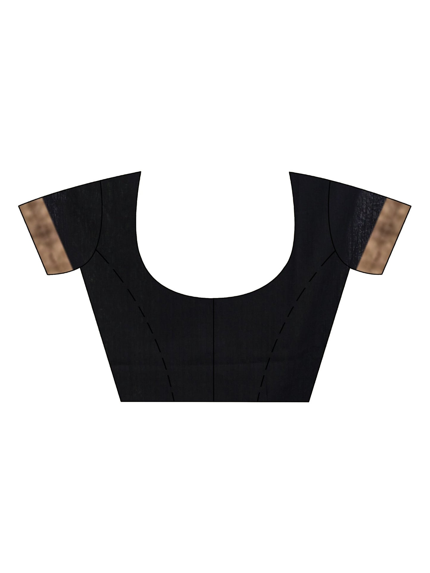 Women's Black cotton temple broder handwoven jamdani saree