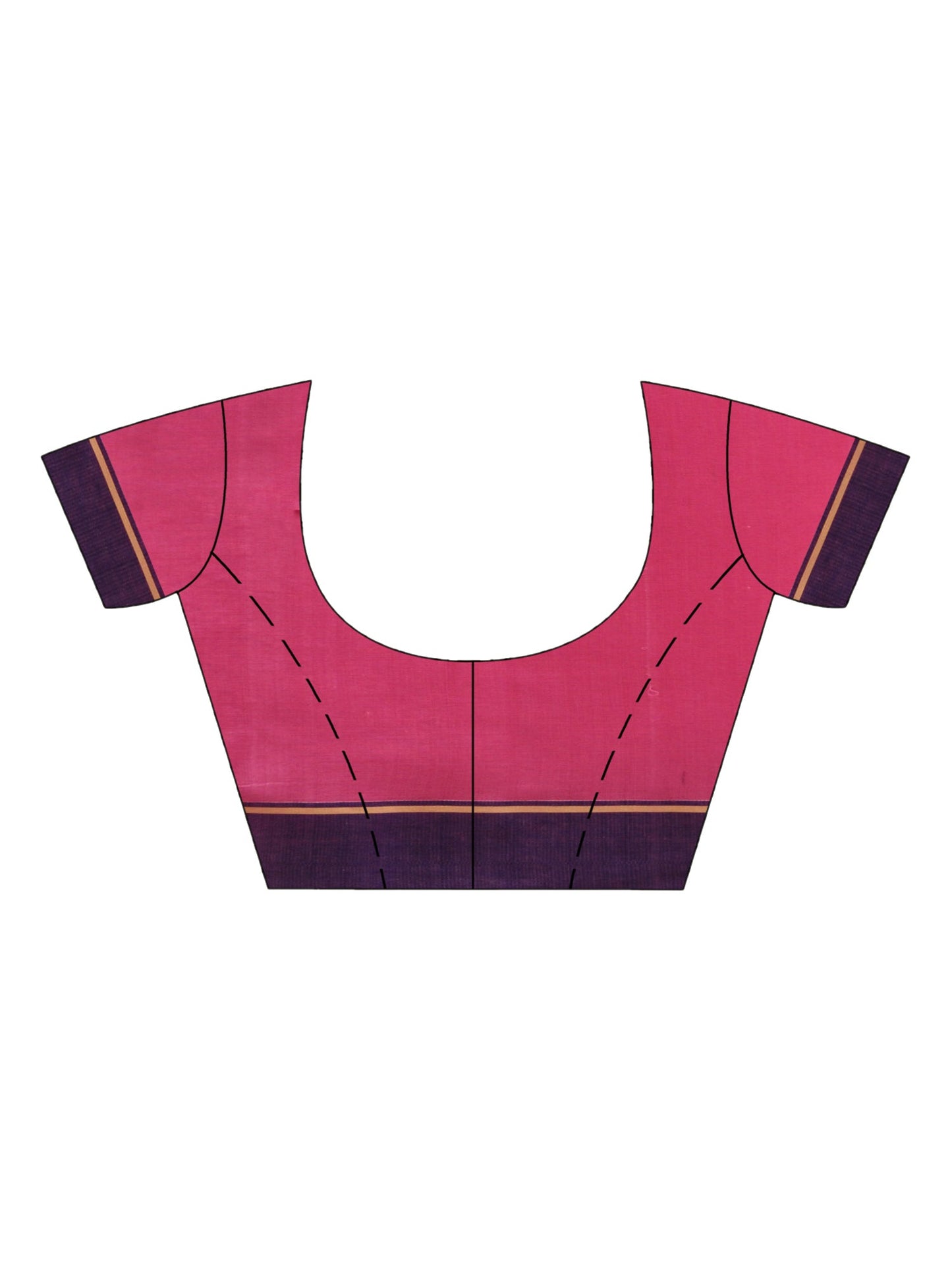 Women's Hot pink cotton handwoven jamdani saree