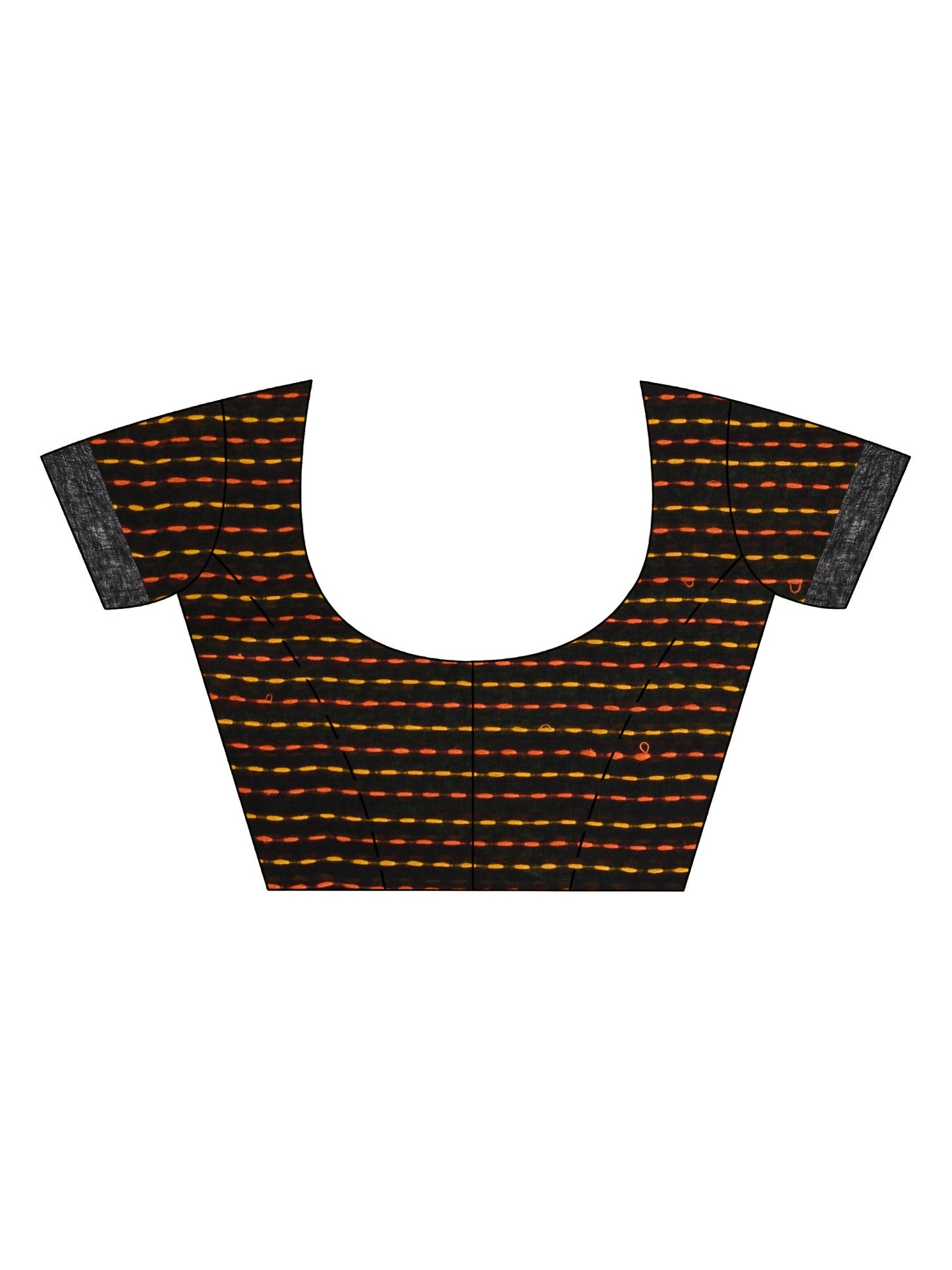 Women's Black kantha stitch handwoven linen saree