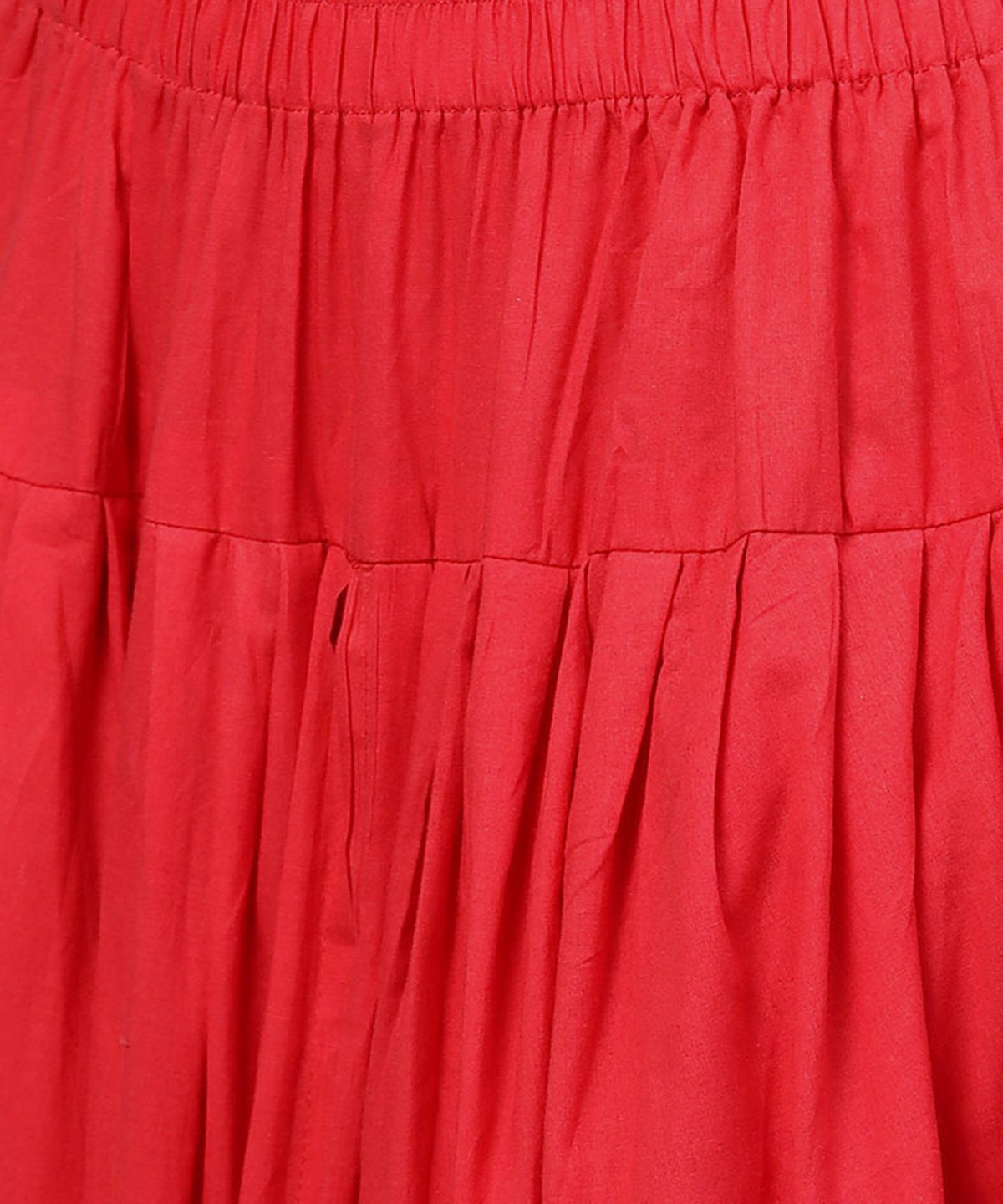 Women's Solid Crimson Red Ankle Length Cotton Dhoti Pant