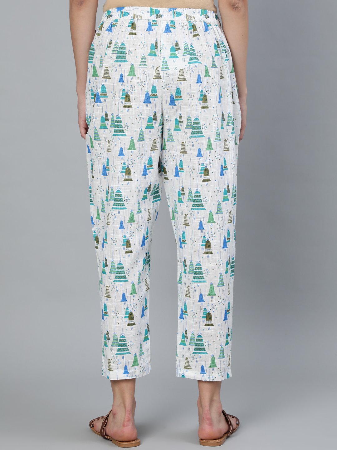 Women's Off White Printed Trouser
