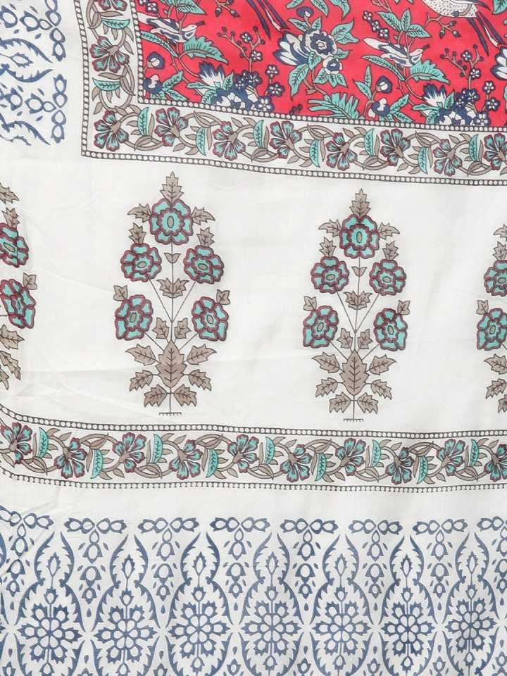 Women's Grey Solid Kurta With Palazzo & Printed Dupatta