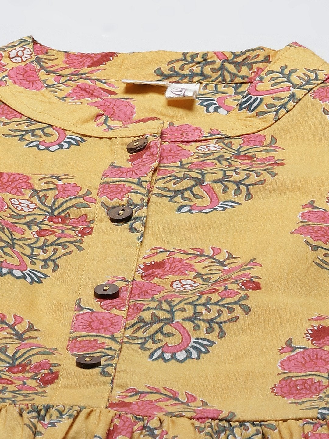 Women's Mustard Floral Print Top