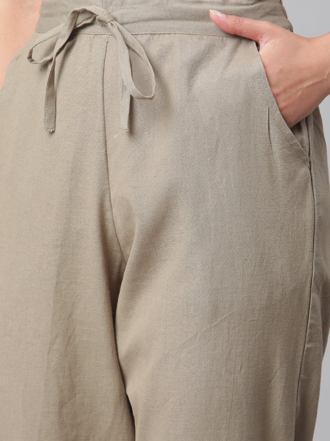 Women's Grey Rayon Kaftan Pant Set