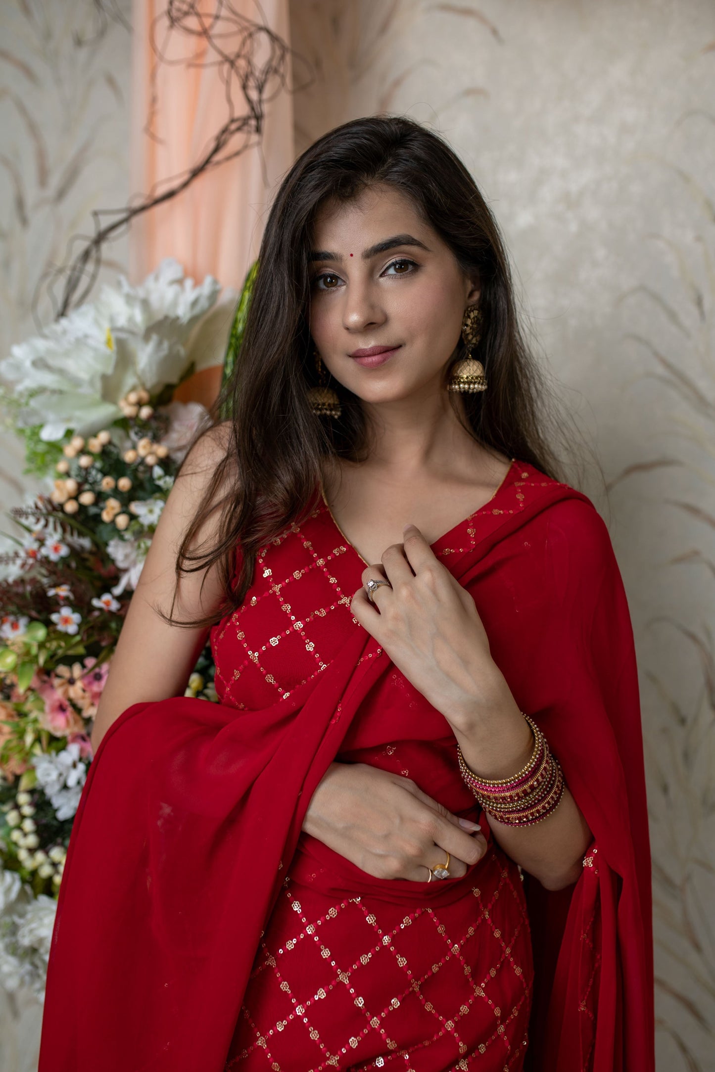 Women's Red Patiala