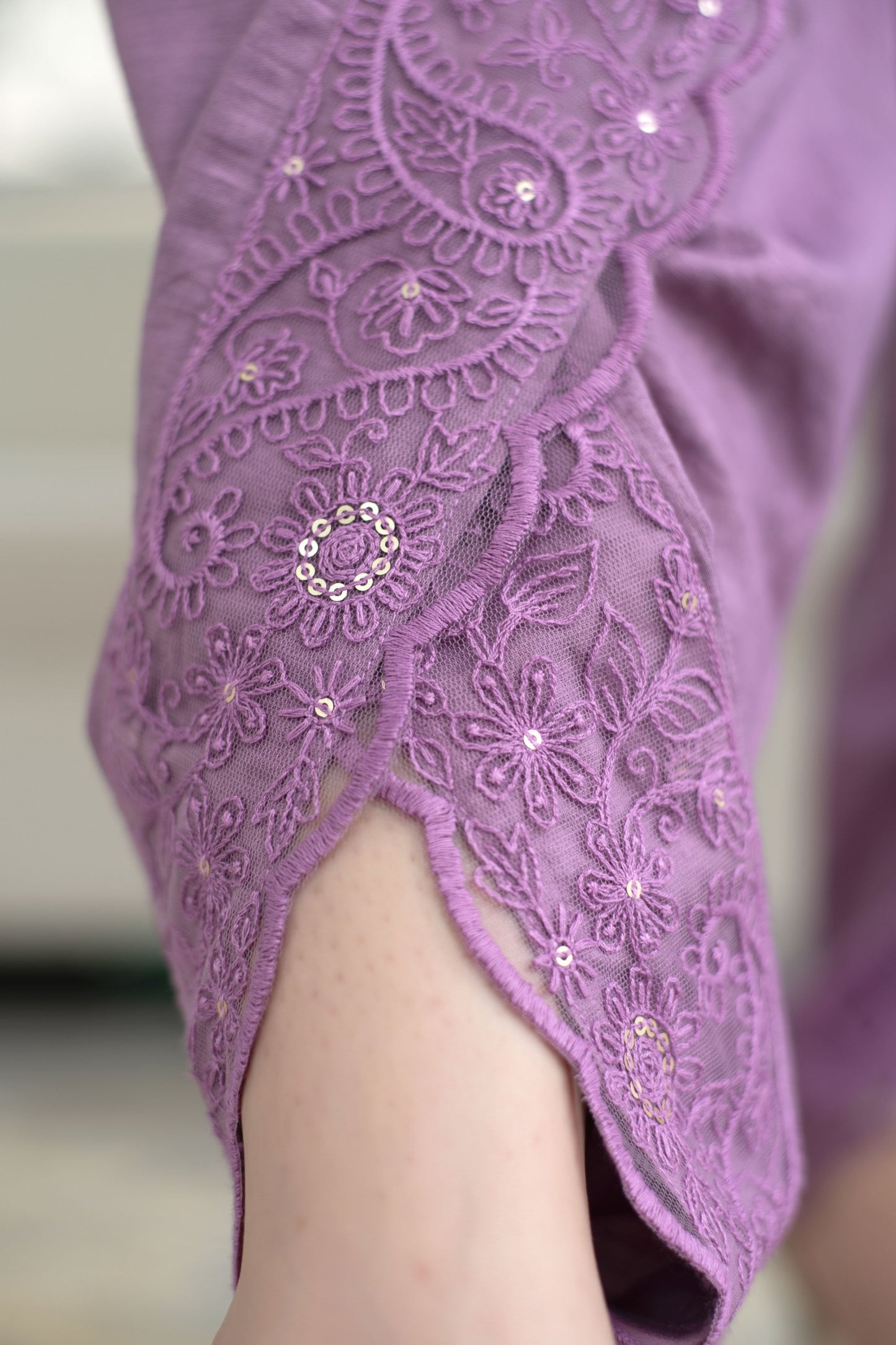 Women's Mauve Dhoti Set (3pcs set)