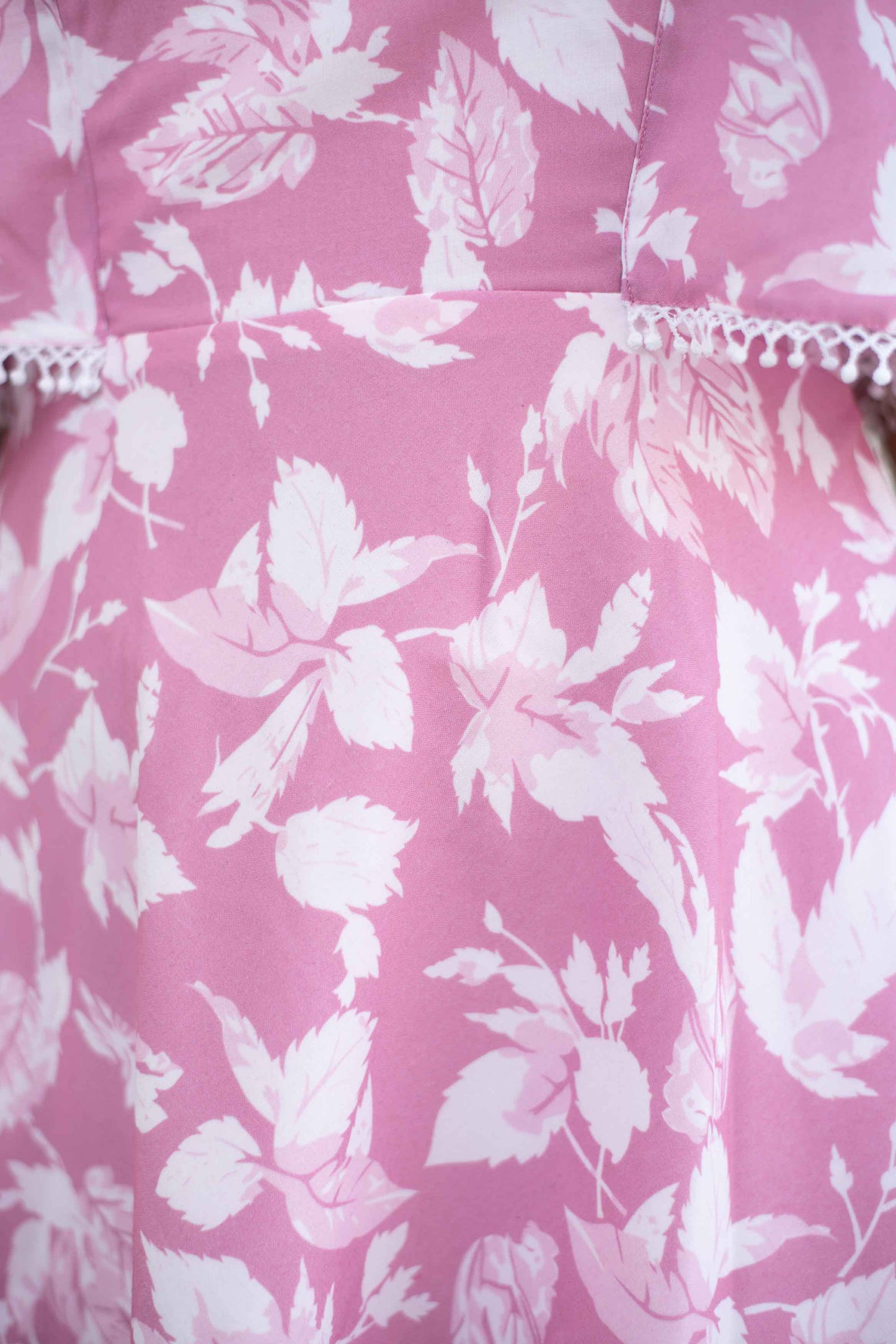Women's Pink Floral Lace Dress