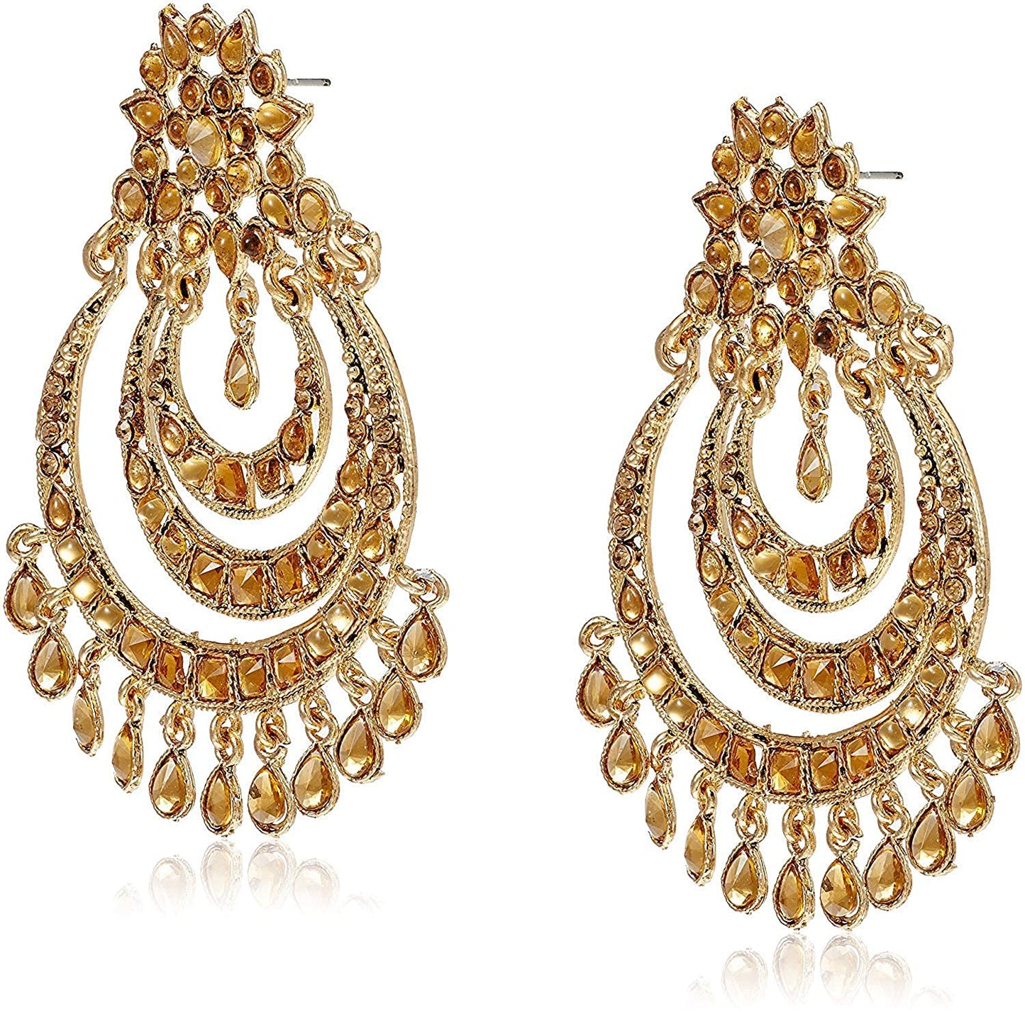 Women's Gold Plated Zinc Alloy Earrings