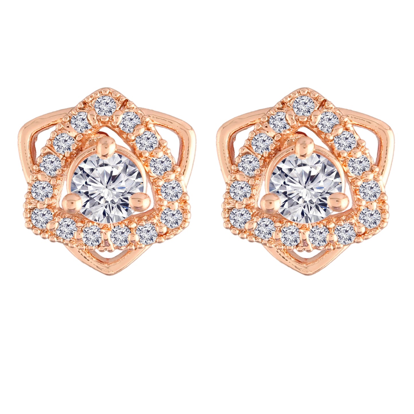 Women's  Crystal AD Stone Stud Earrings for Women
