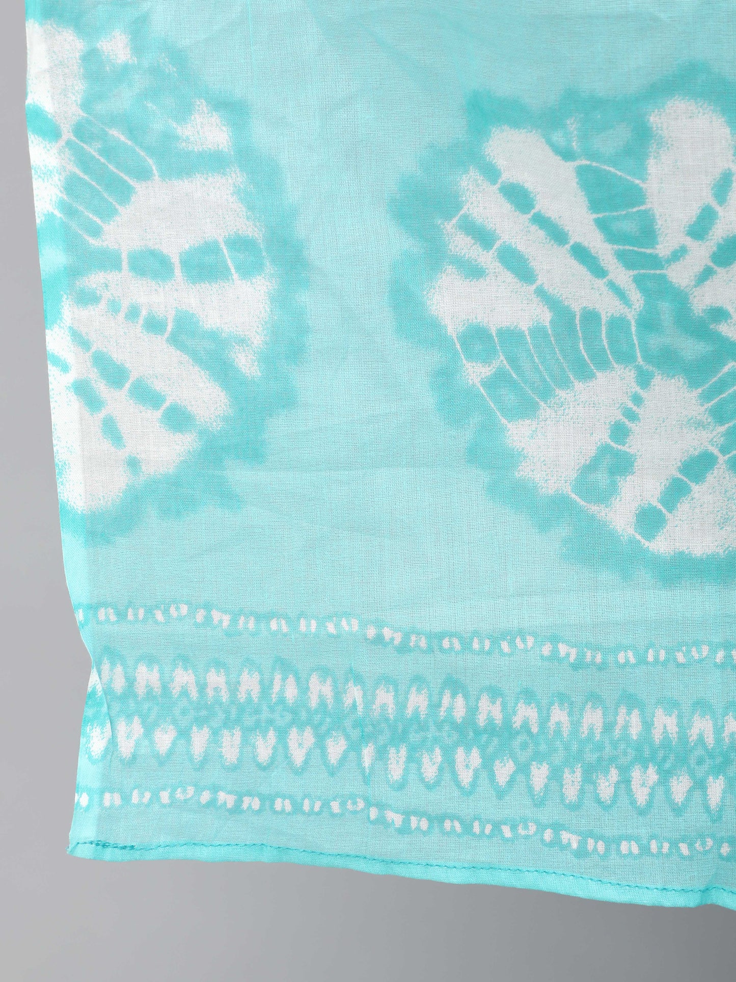 Women's Blue Floral Printed Kurta Set With Palazo & Dupatta