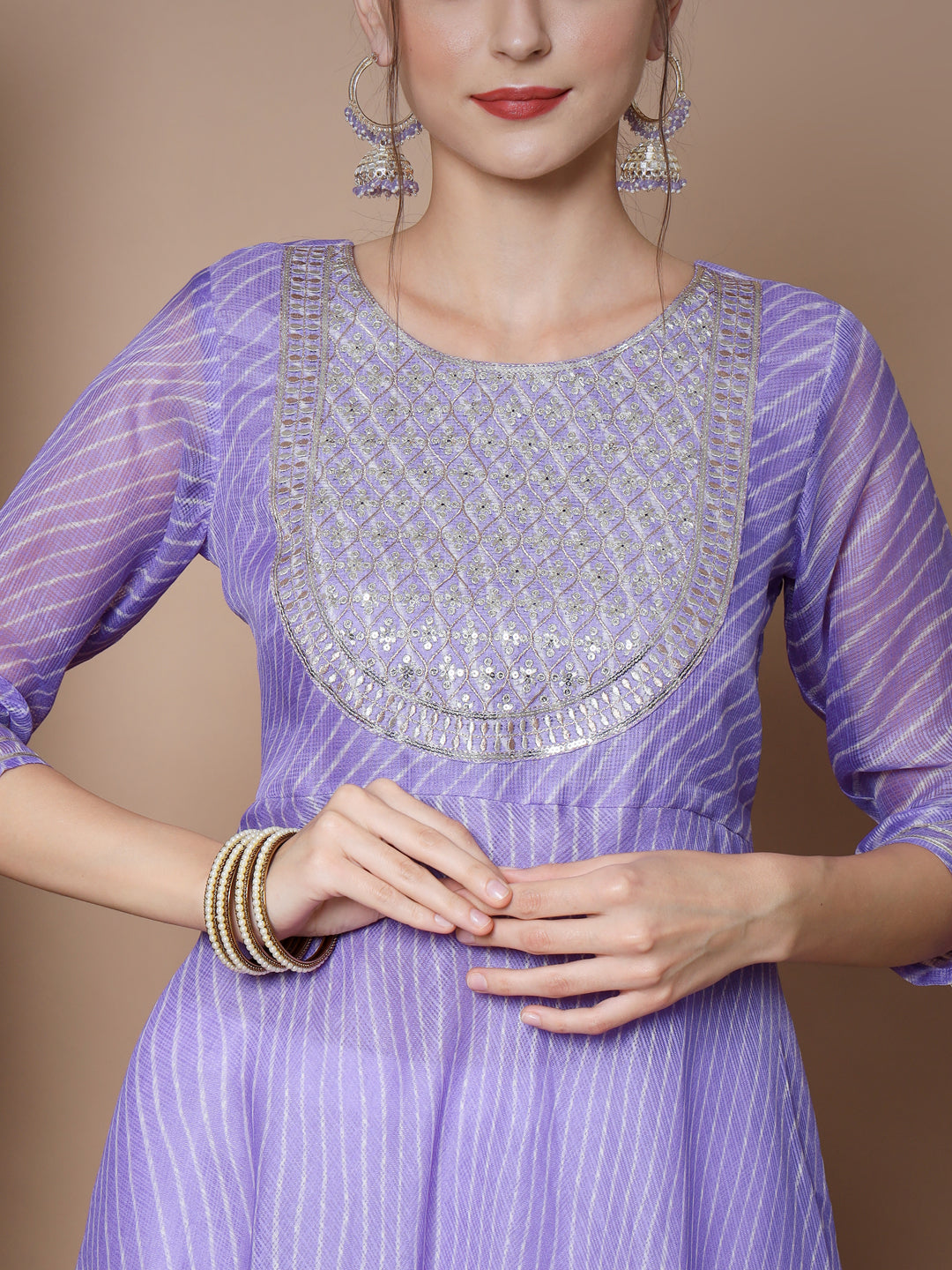 Women's Purple Anarkali Kurta