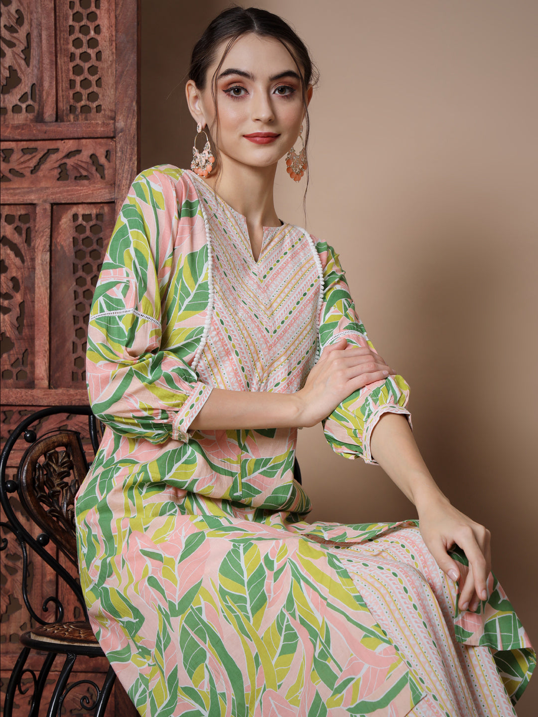 Women's Multi A-Line Kurta & Palazzos