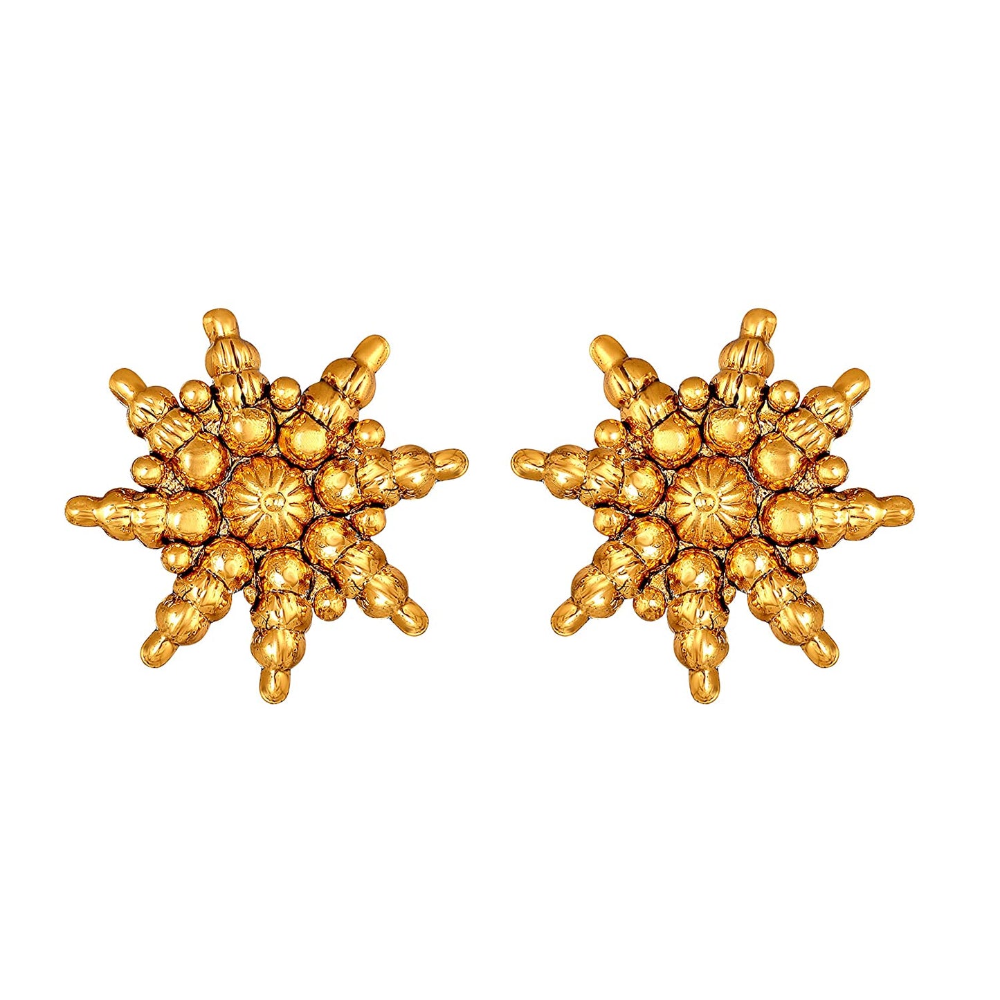 Women's 18K Gold Plated Golden Leaf work Necklace With Earrings For Women & Girls