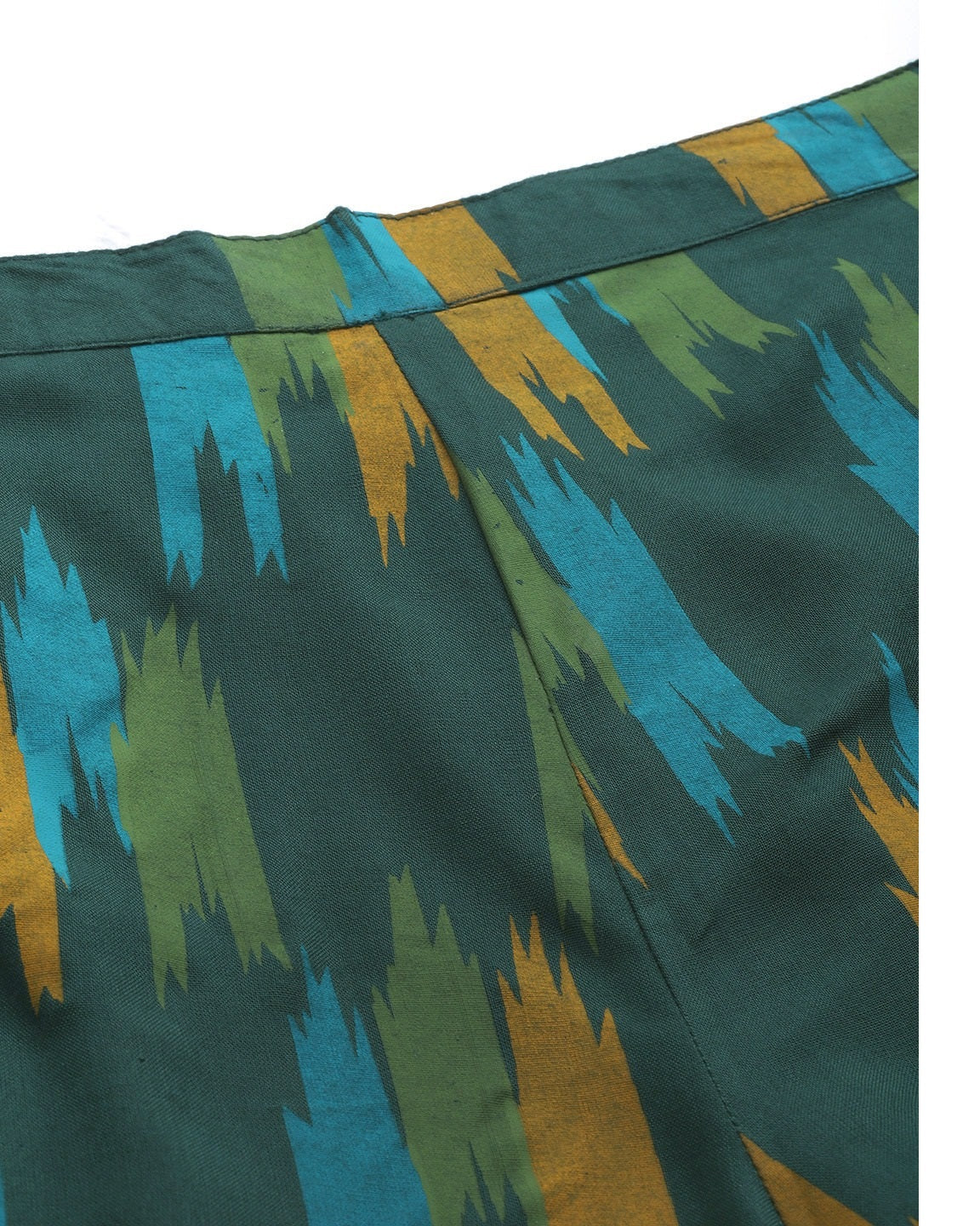 Women's Green & Mustard Printed Night suit